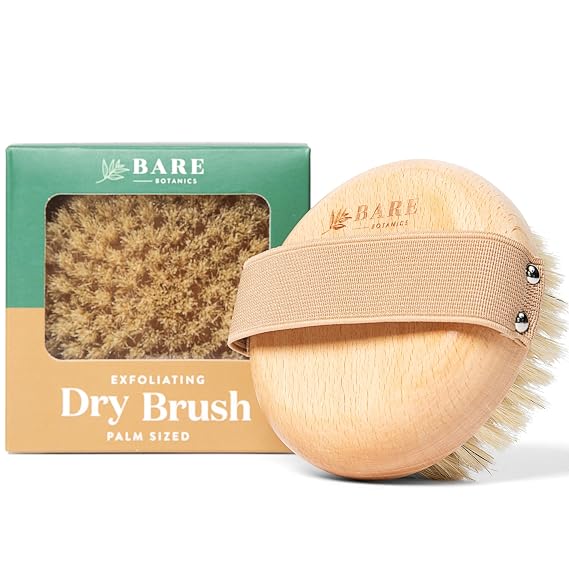 Bare Botanics Palm Dry Brush + Unscented Body Salt Scrub