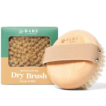 Bare Botanics Palm Dry Brush + Unscented Body Salt Scrub