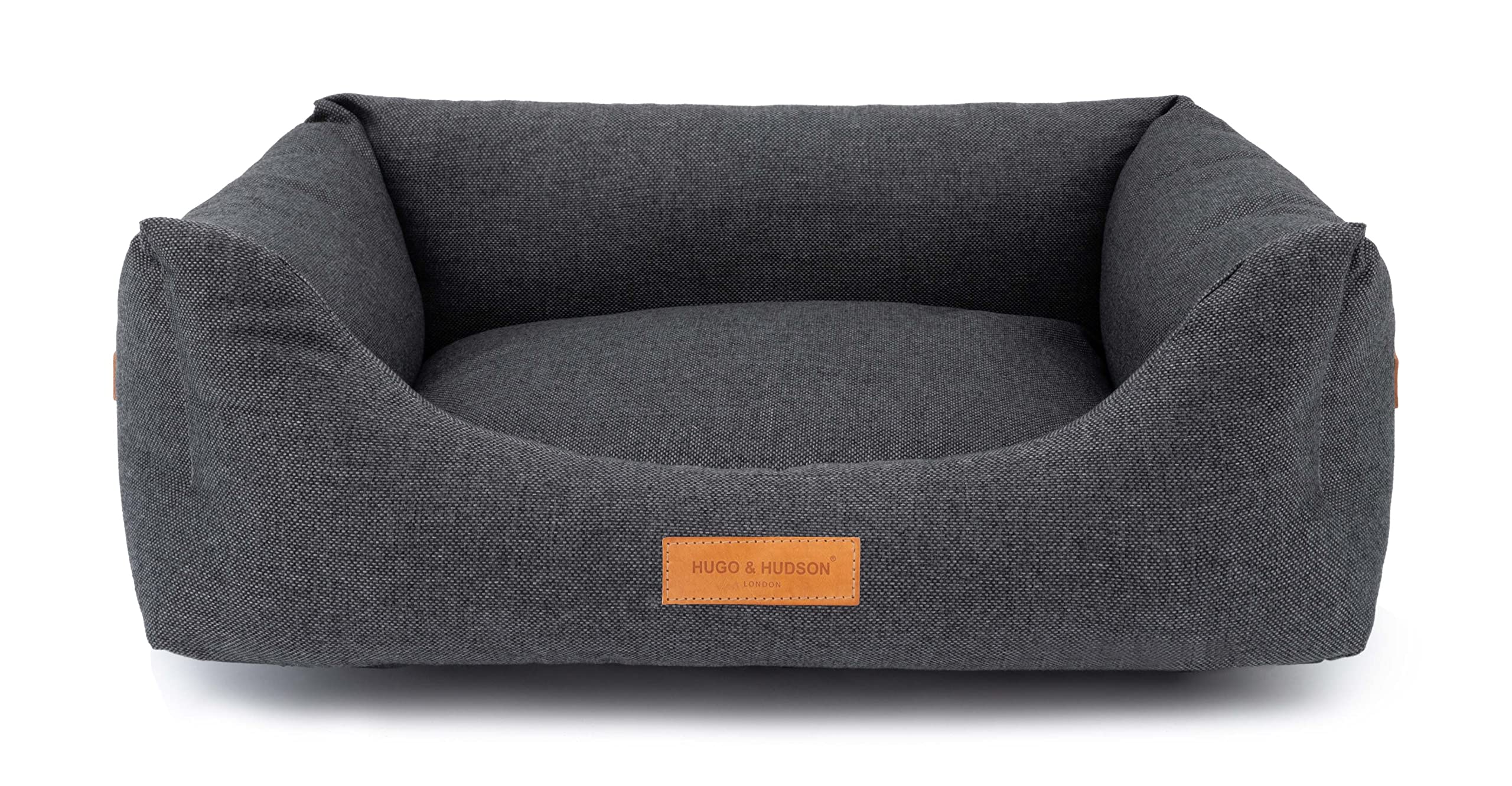 HUGO & HUDSON Dog Bed Orthopedic Non-skid Sofa Removable Washable Cover, Dark Grey, Large