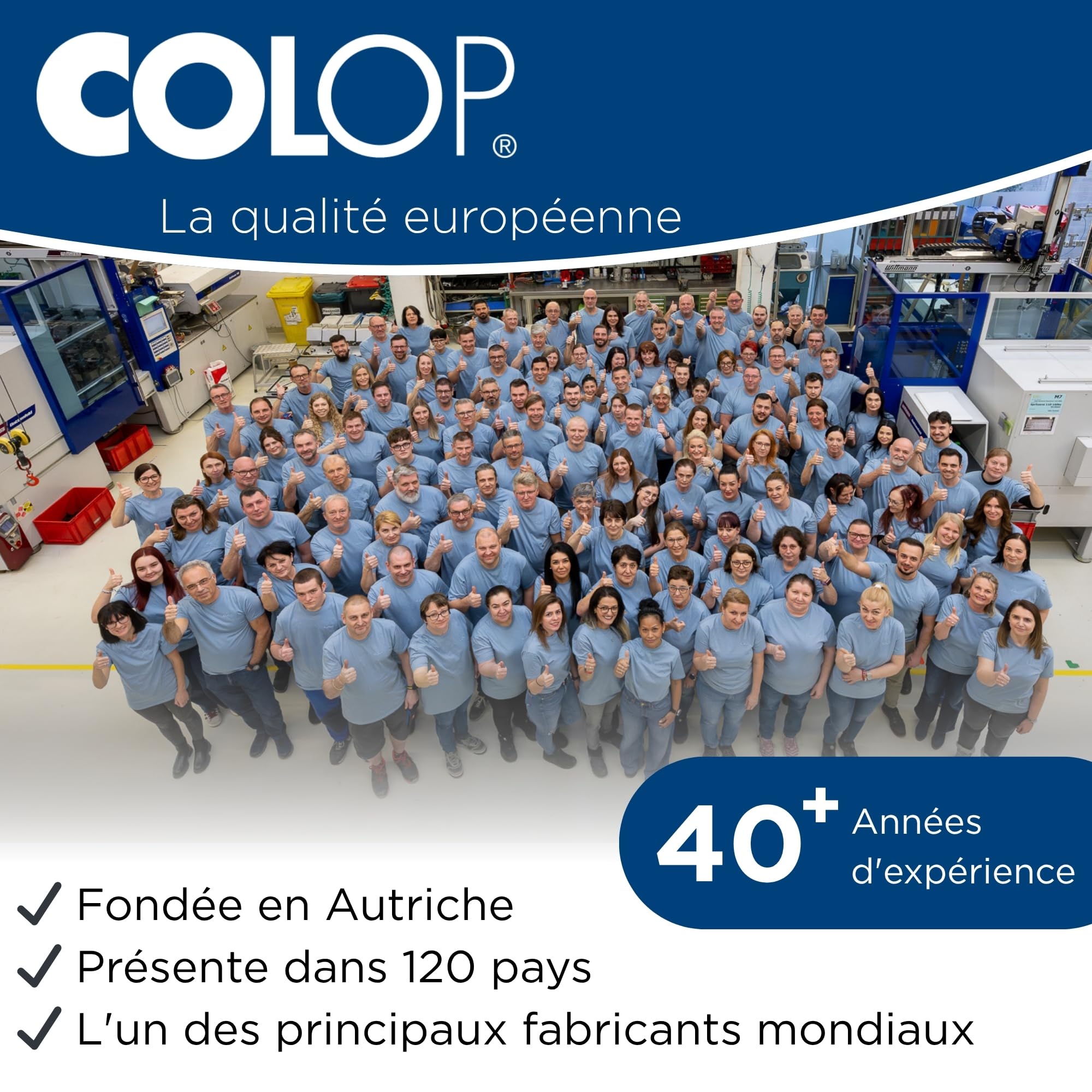 Tampon dateur COLOP Printer S 220 | Date FR | Noir | 12 ans | Mini tampon avec date en français (12 ans) et encre noire. Idéal pour le bureau, le secrétariat et la comptabilité.