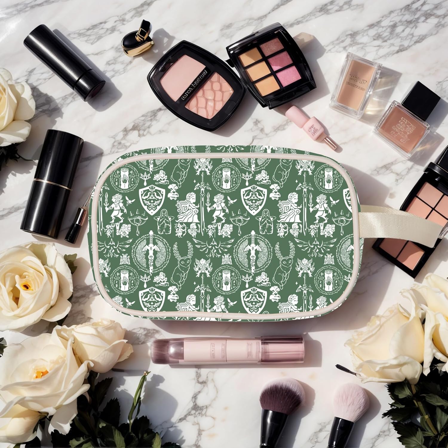 Lywjyb Birdgot ビデオゲーム クリア メイクアップバッグ 漫画 ゲーム愛好家 ギフト アニメゲーマー ゲームグッズ,