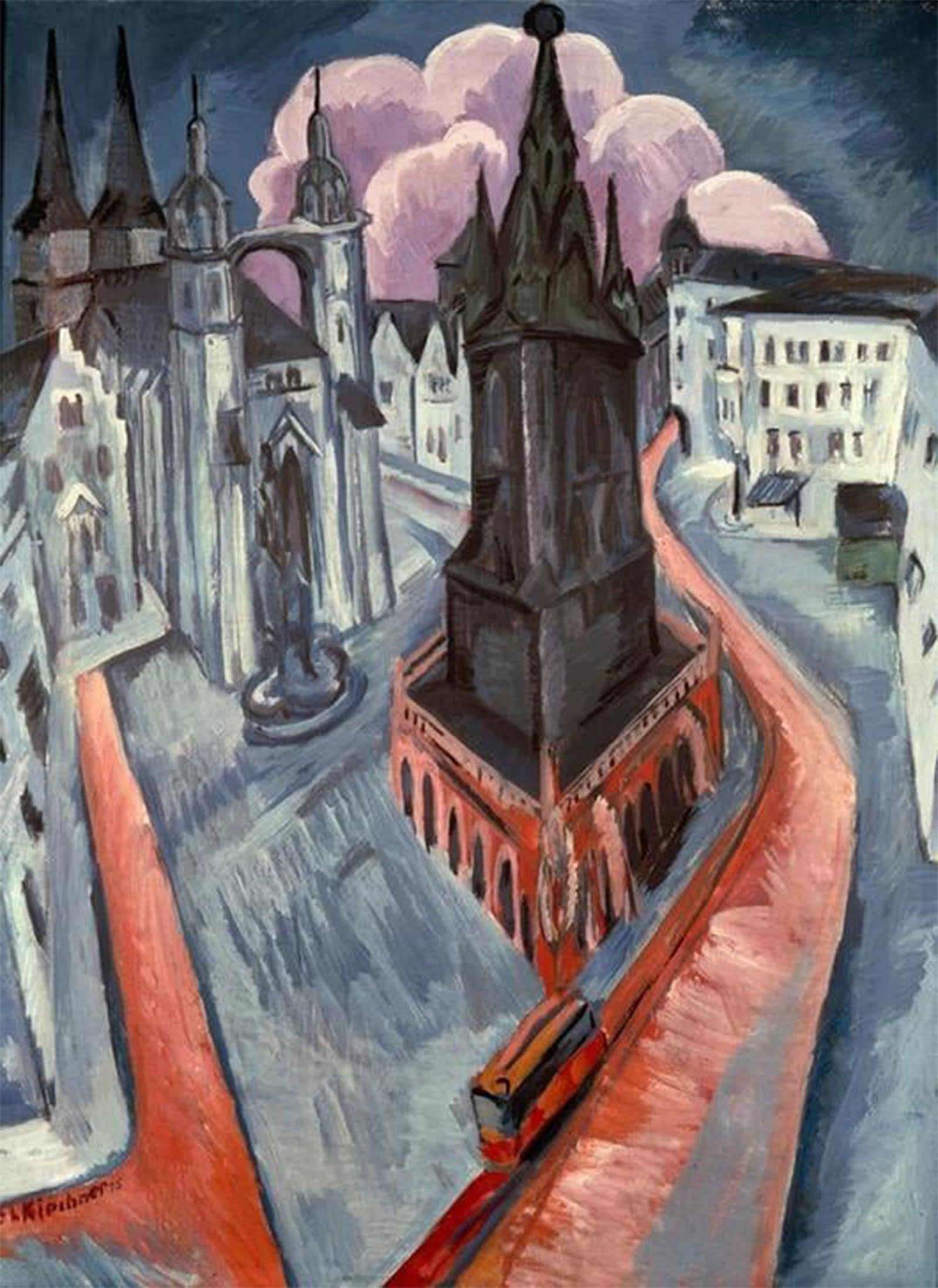SERENDIPITP Abstract Painting Mural Print Picture Wall Decor Painting Black Women Dancing by Ernst Ludwig Kirchner Vintage Wall Artwork for Home Decor 60x90cm