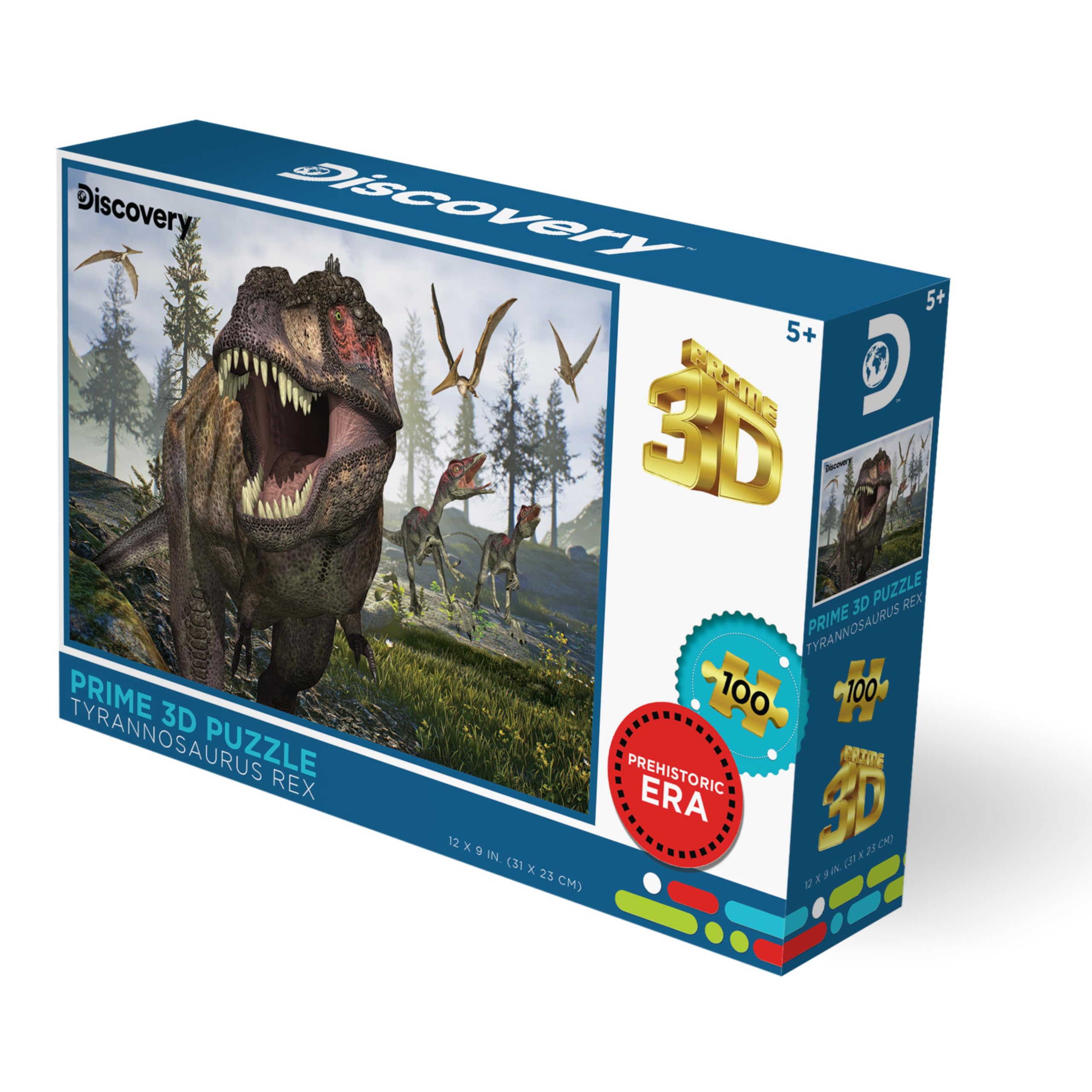 Amazon.com: Prime 3D Dinosaur Puzzle – 100 Piece 3D Lenticular T