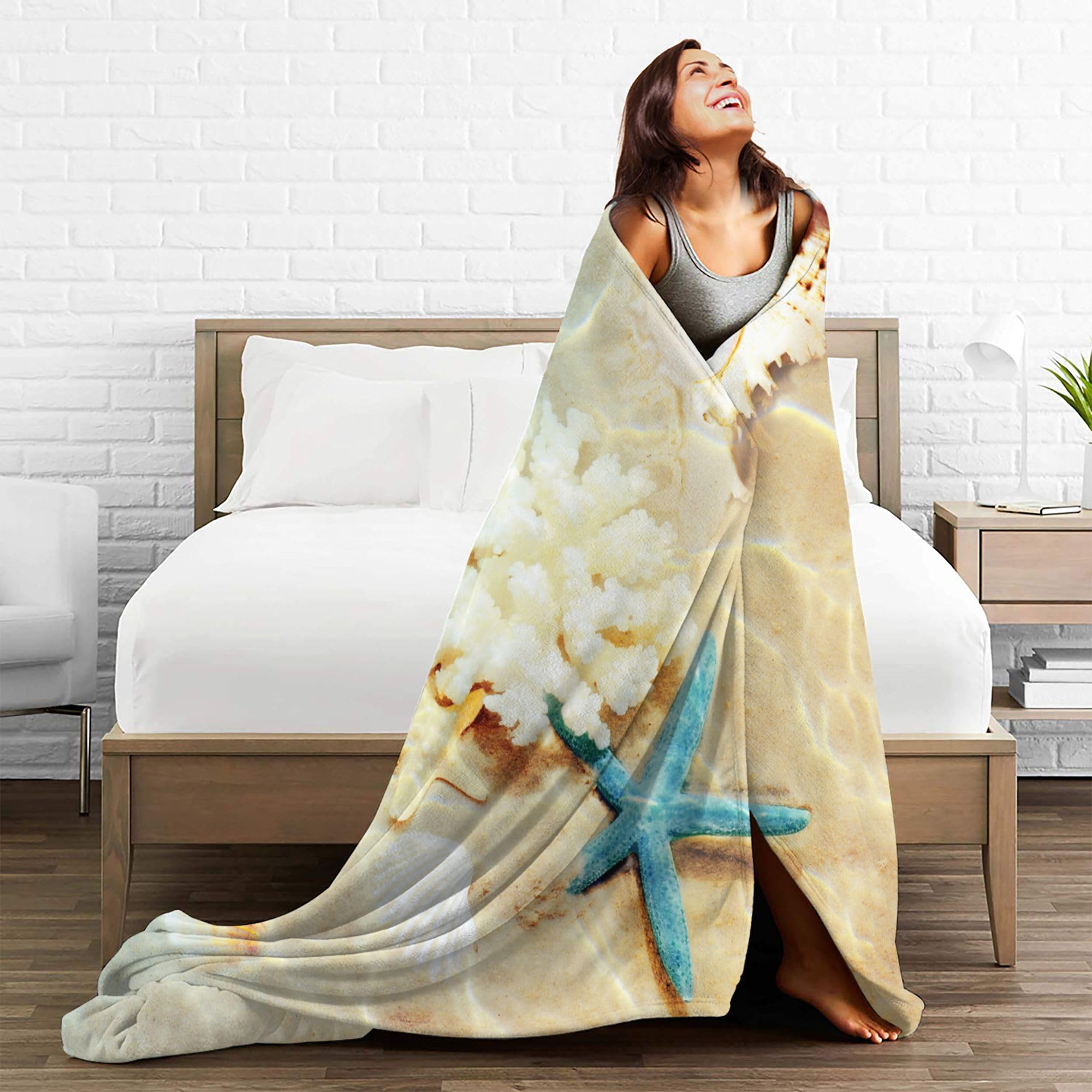 布団・毛布 iMPeRF Ocean View Woven Throw Blanket M Amazon.com: ZFYIPOK Beach Throw Blanket, Ocean Beach Theme Blanket