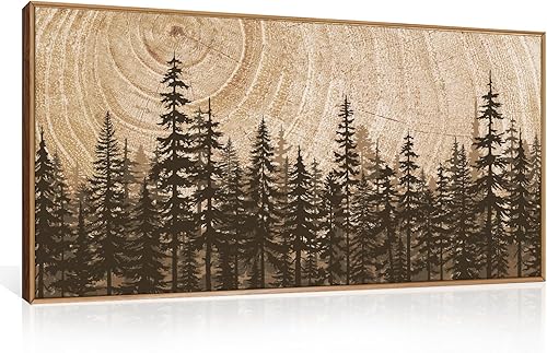 Miniatura 27 de Juego de Arte de Pared de Lienzo Enmarcado de Montaña del Bosque, Pintura de Pared de Cresta Abstracta, Decoración de Pared de Paisaje de Puesta de