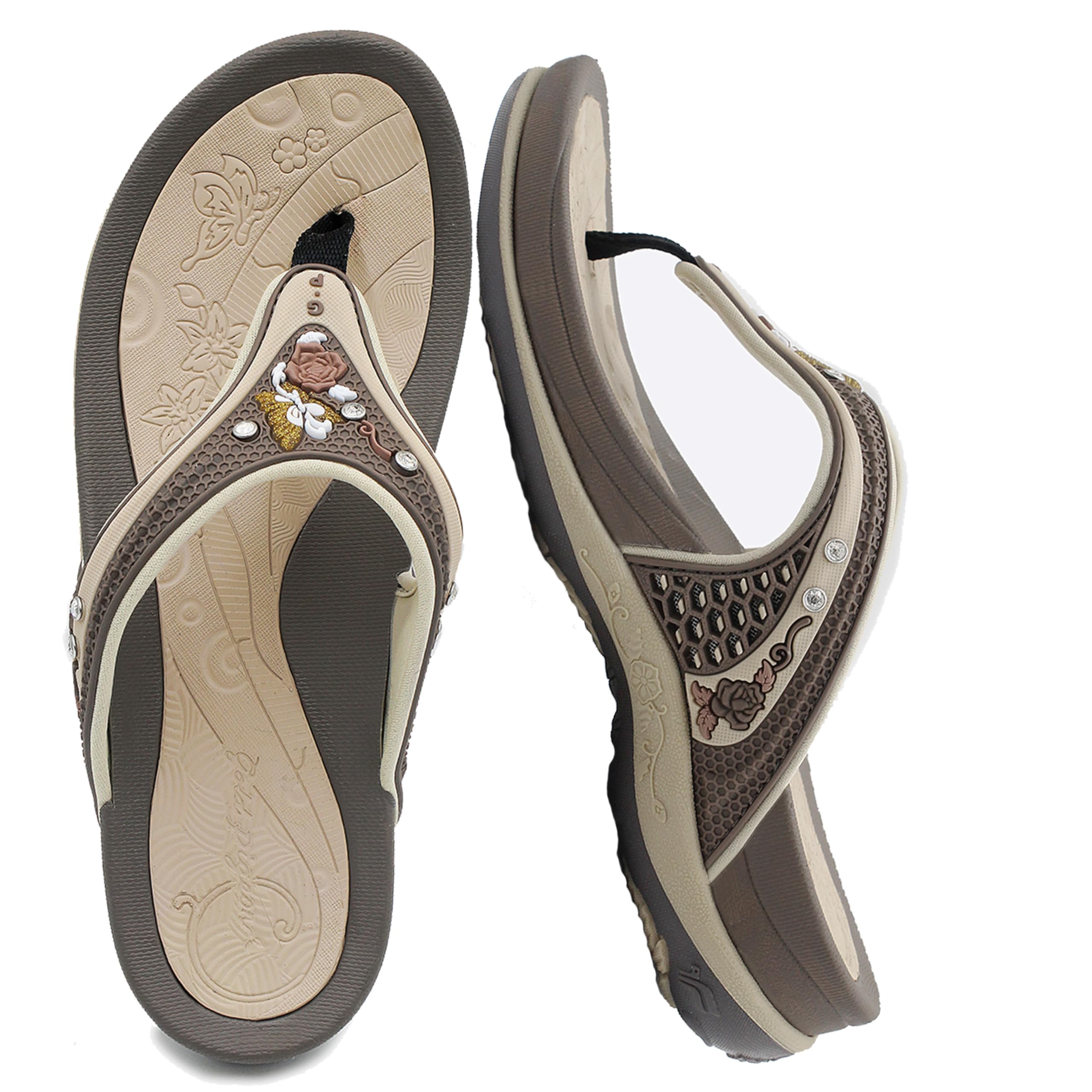 Gold Pigeon Shoes SIGNATURE Walking Flip Flops