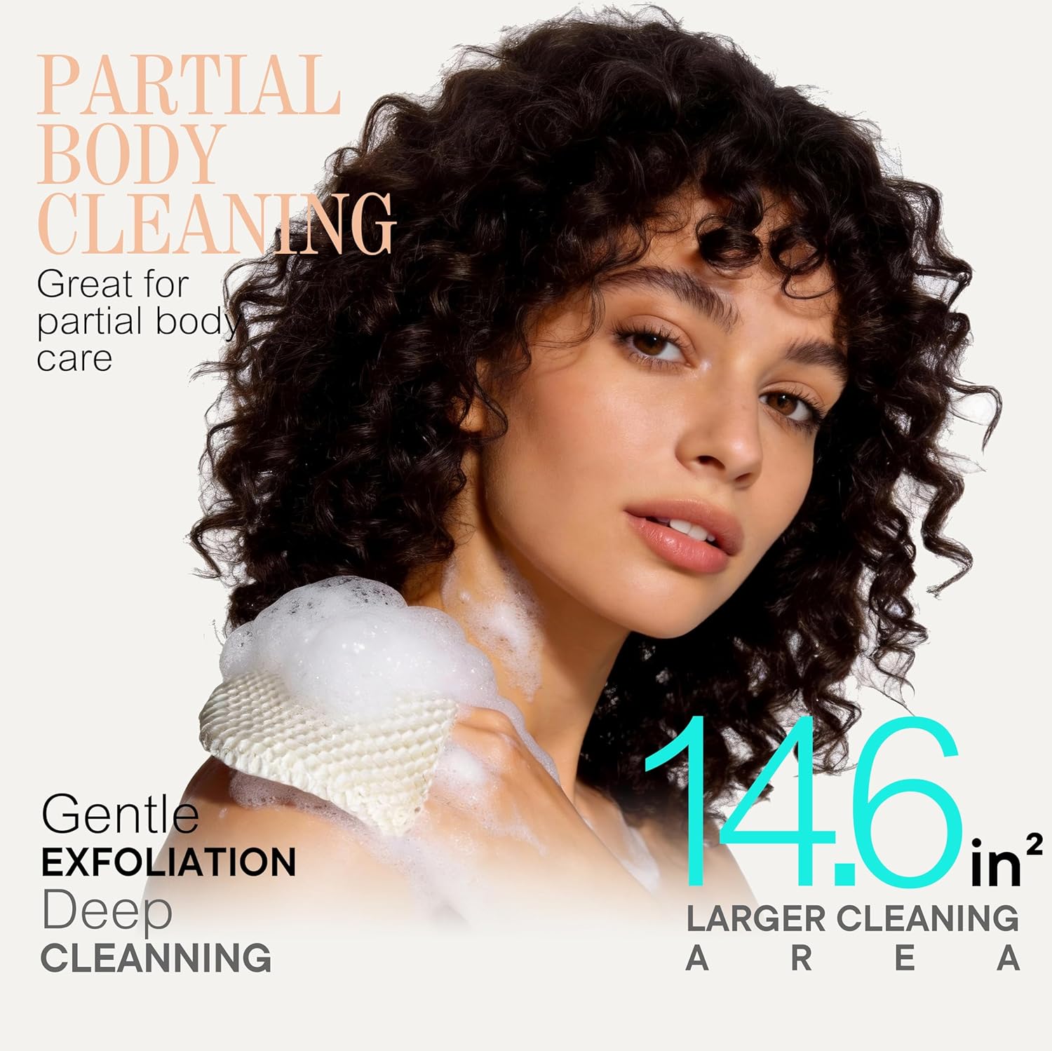 Facial Sponge - Deep Exfoliating Face Mitt, Honeycomb Face Exfoliator for Smoother, Younger Looking Skin, Dead and Dry Skin Remover for Men & Women, White - Image 5