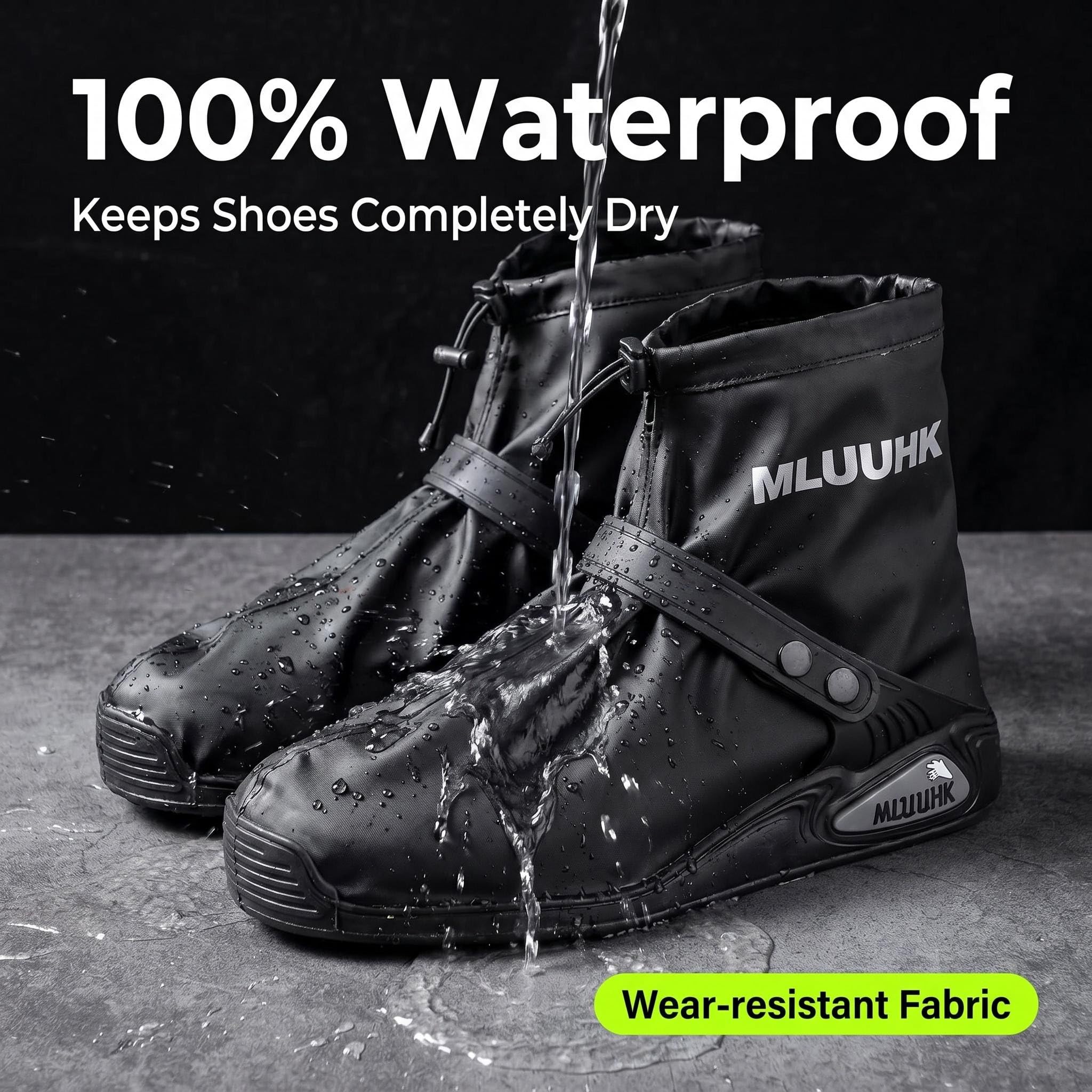 Fundas impermeables para zapatos, reutilizables, antideslizantes, para ciclismo, camping, pesca, viajes