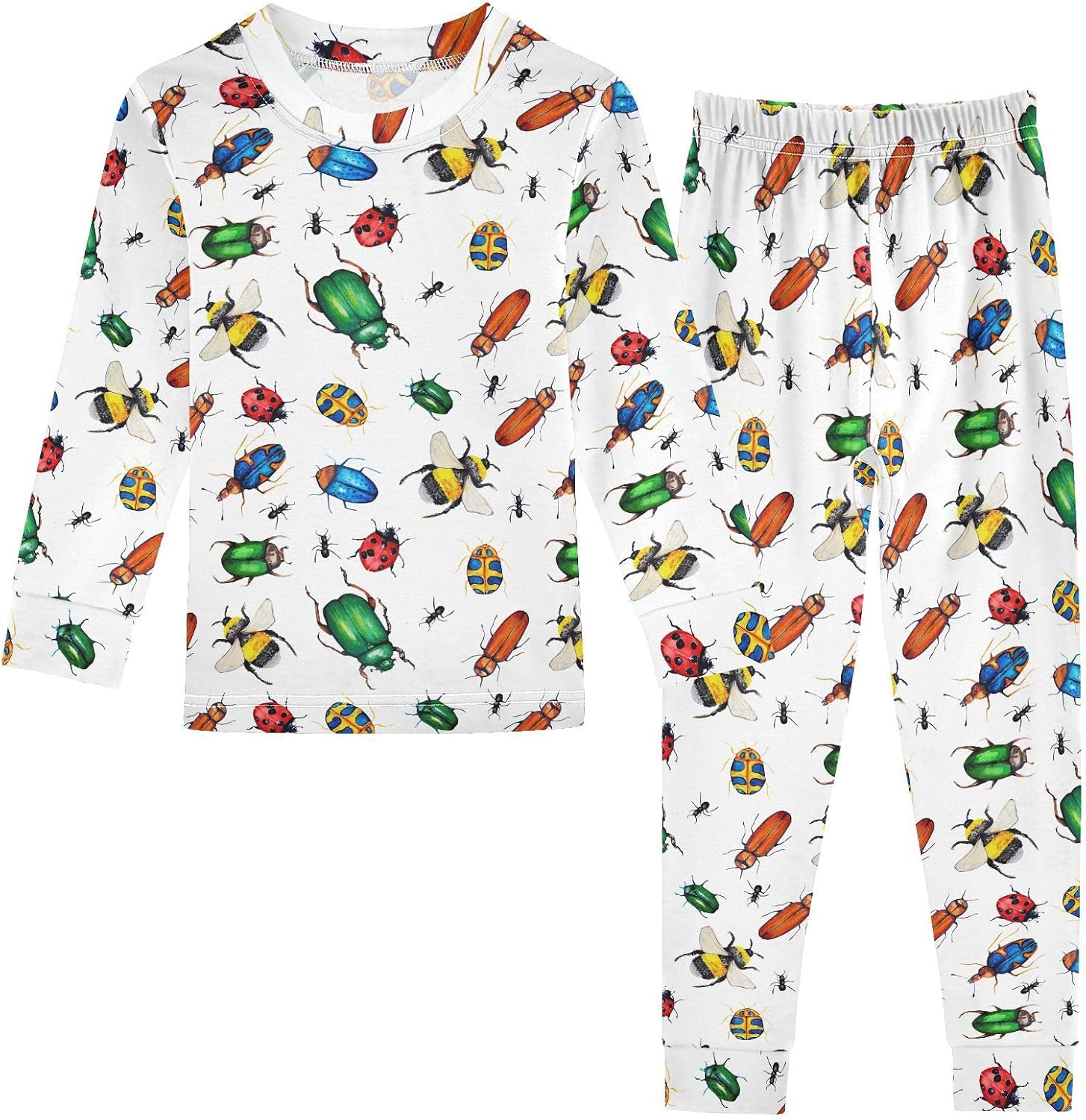 Cotton Pajamas Set 2 Piece Soft Comfy Pjs Long Sleeve Lounge Sleepwear