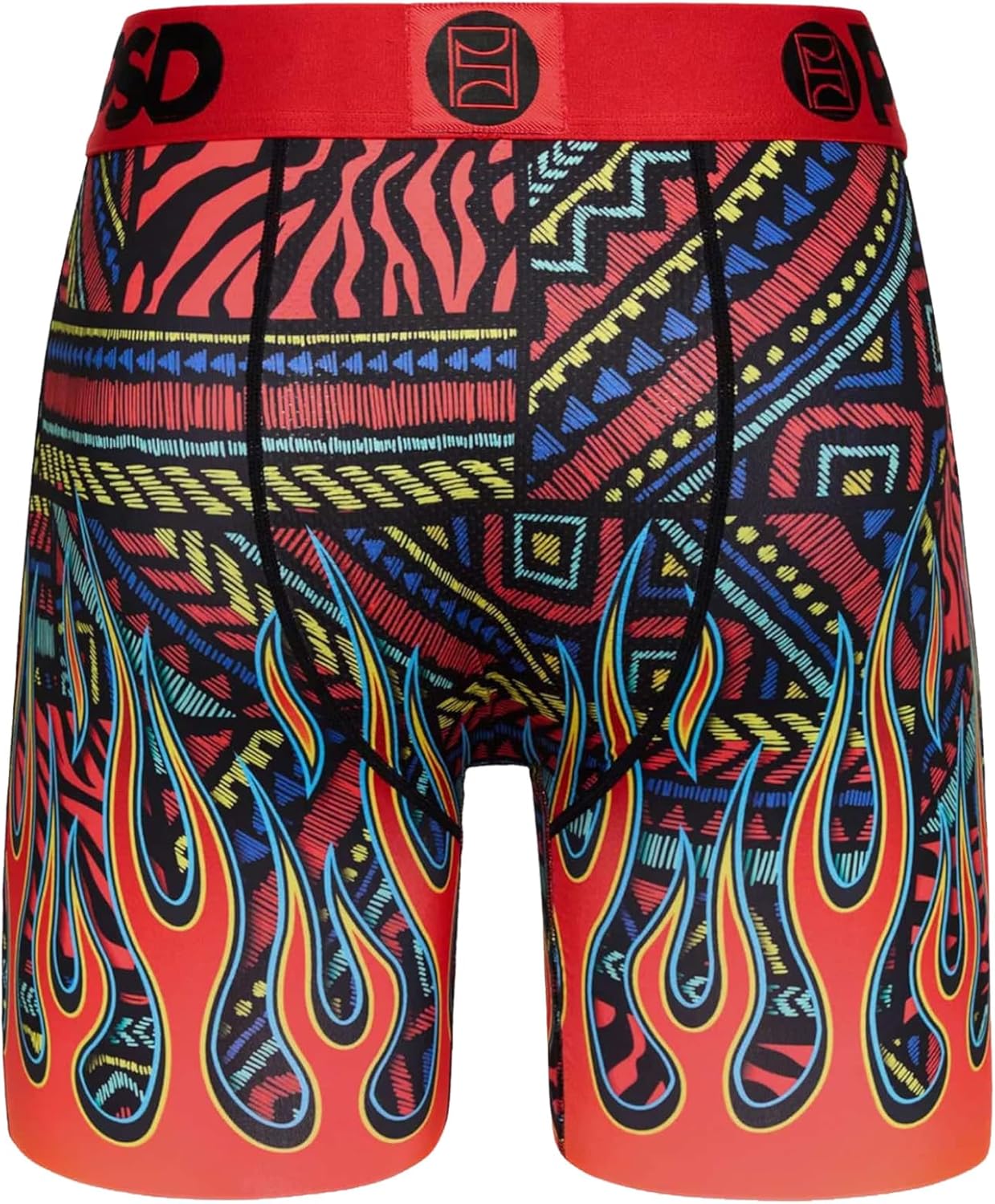 PSD Men's Fresh Flames Boxer Briefs, Multi, L - Image 2