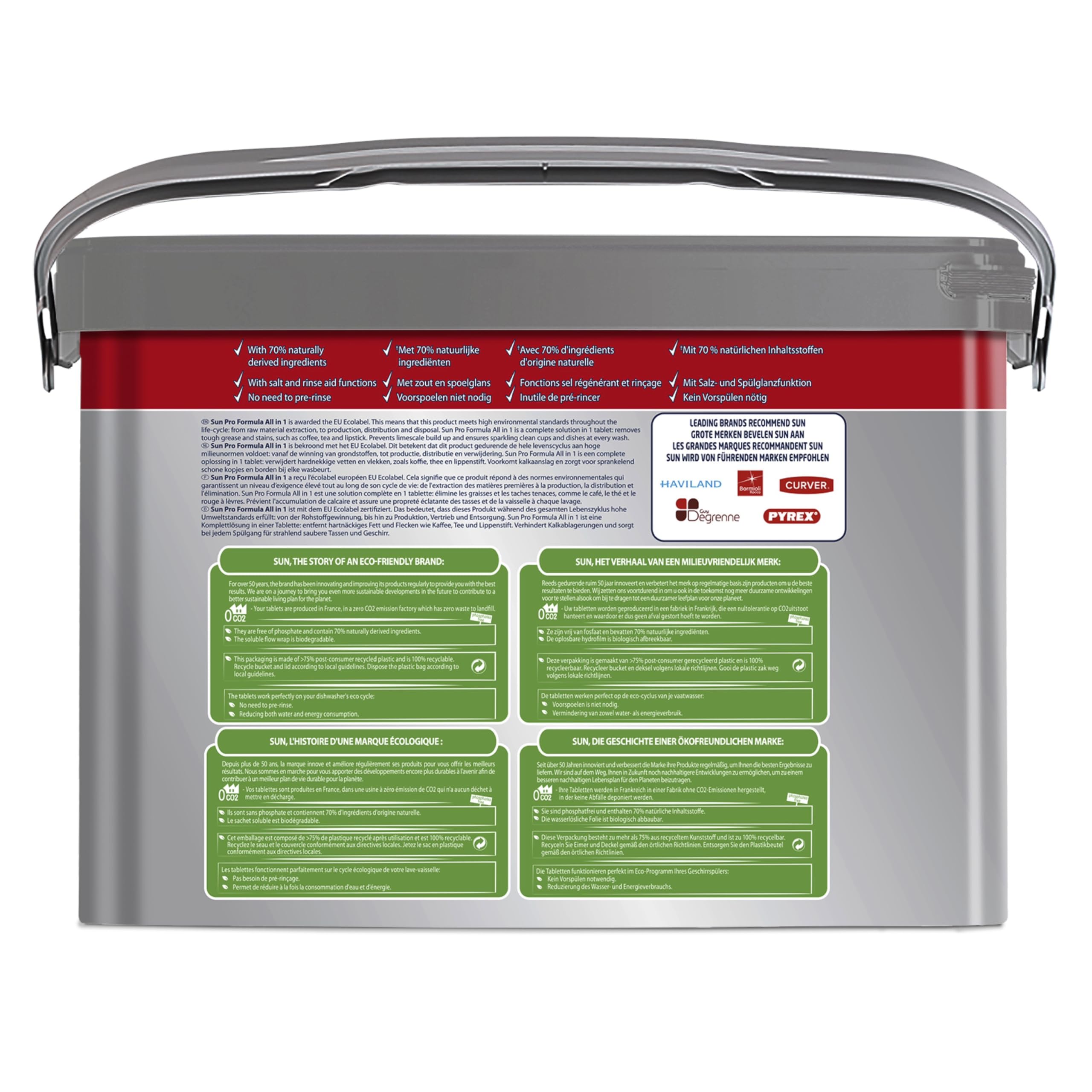 SUN Professionnel - Pastilles tout en un professionnelles pour lave-vaisselle - pack de 200