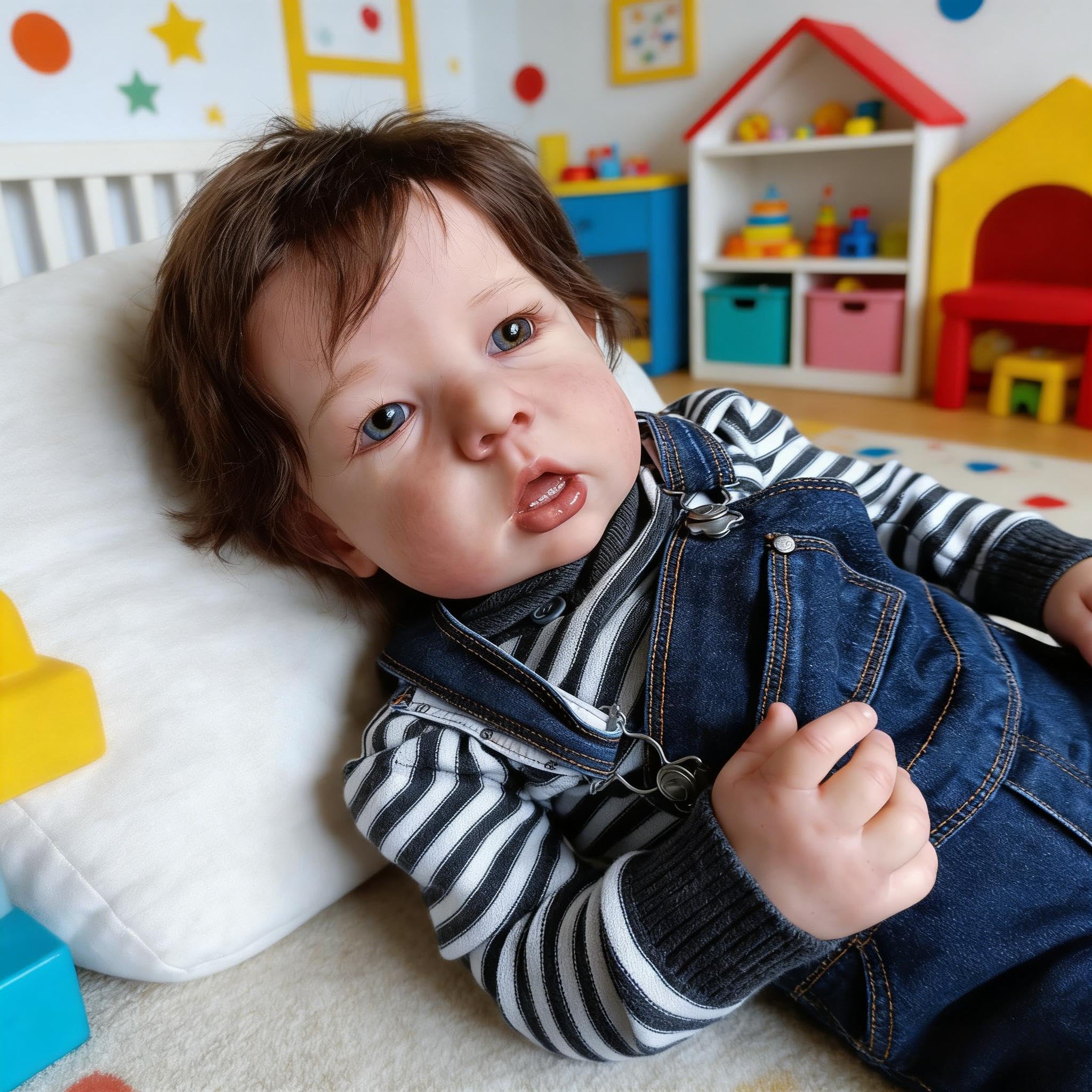 Realistyczne lalki Reborn Baby Dolls silikonowe na całe ciało, chłopiec, 50 cm, anatomicznie poprawne, miękkie winylowe lalki dla niemowląt, realistyczna lalka noworodka z akcesoriami do