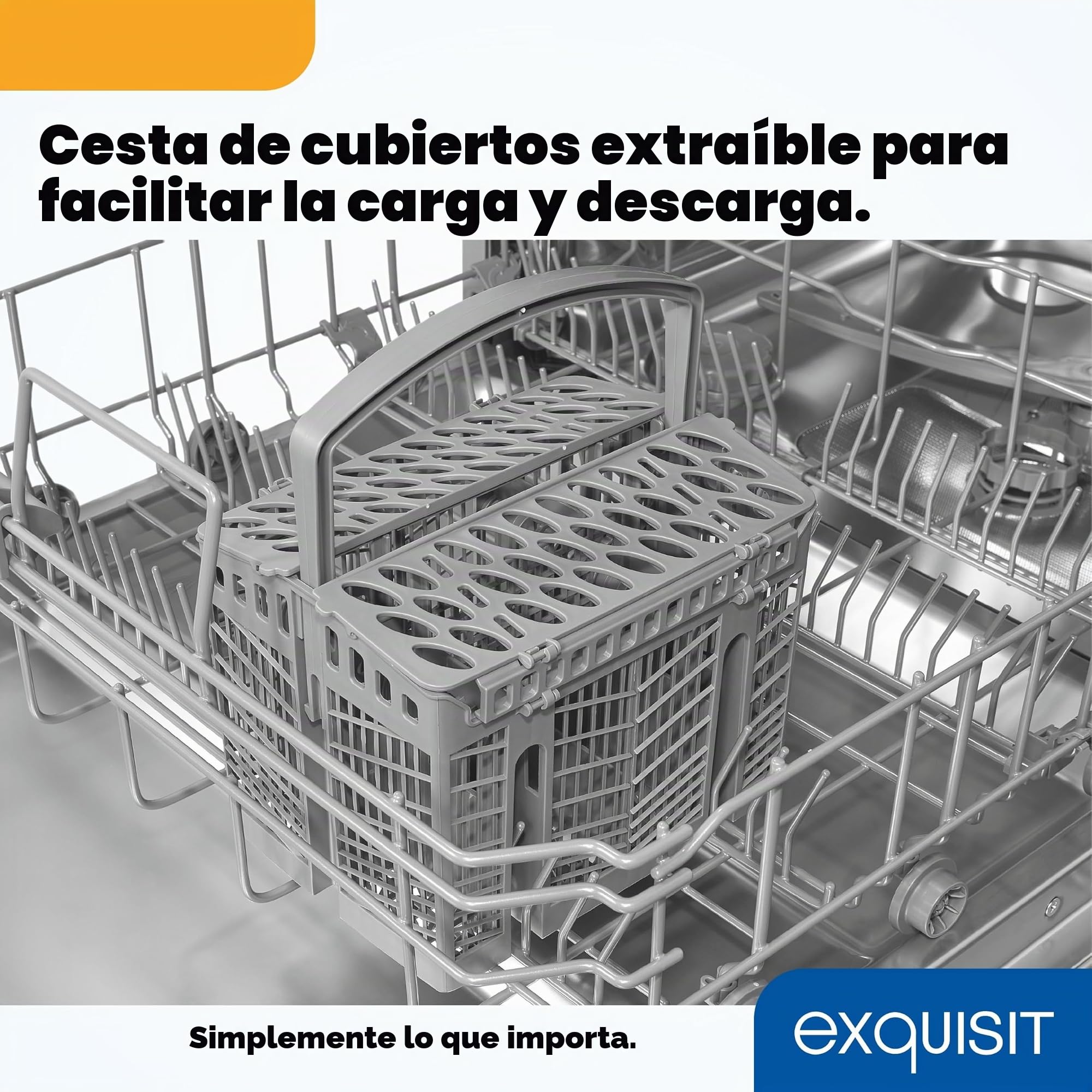 Exquisit® Lavavajillas Integrable 60cm, 13 Servicios, Clase E, Interior de Acero Inoxidable, Función Secado Extra, Cesto Regulable en Altura, Display LED, Medidas (81,5 x 59,8 x 55,0 cm)