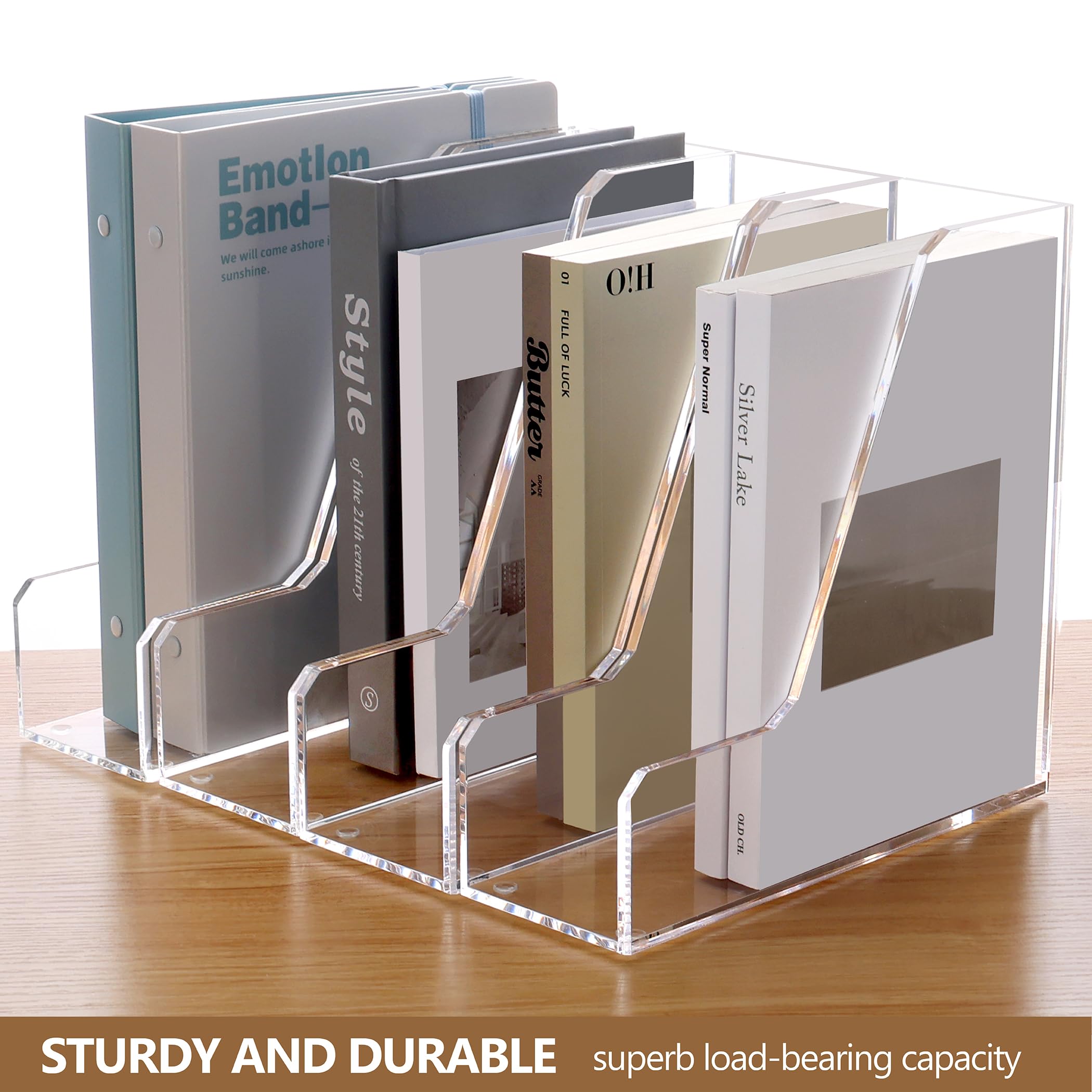 SANRUI 2 Pack Acrylic Magazine File Holder, Vertical Armenia