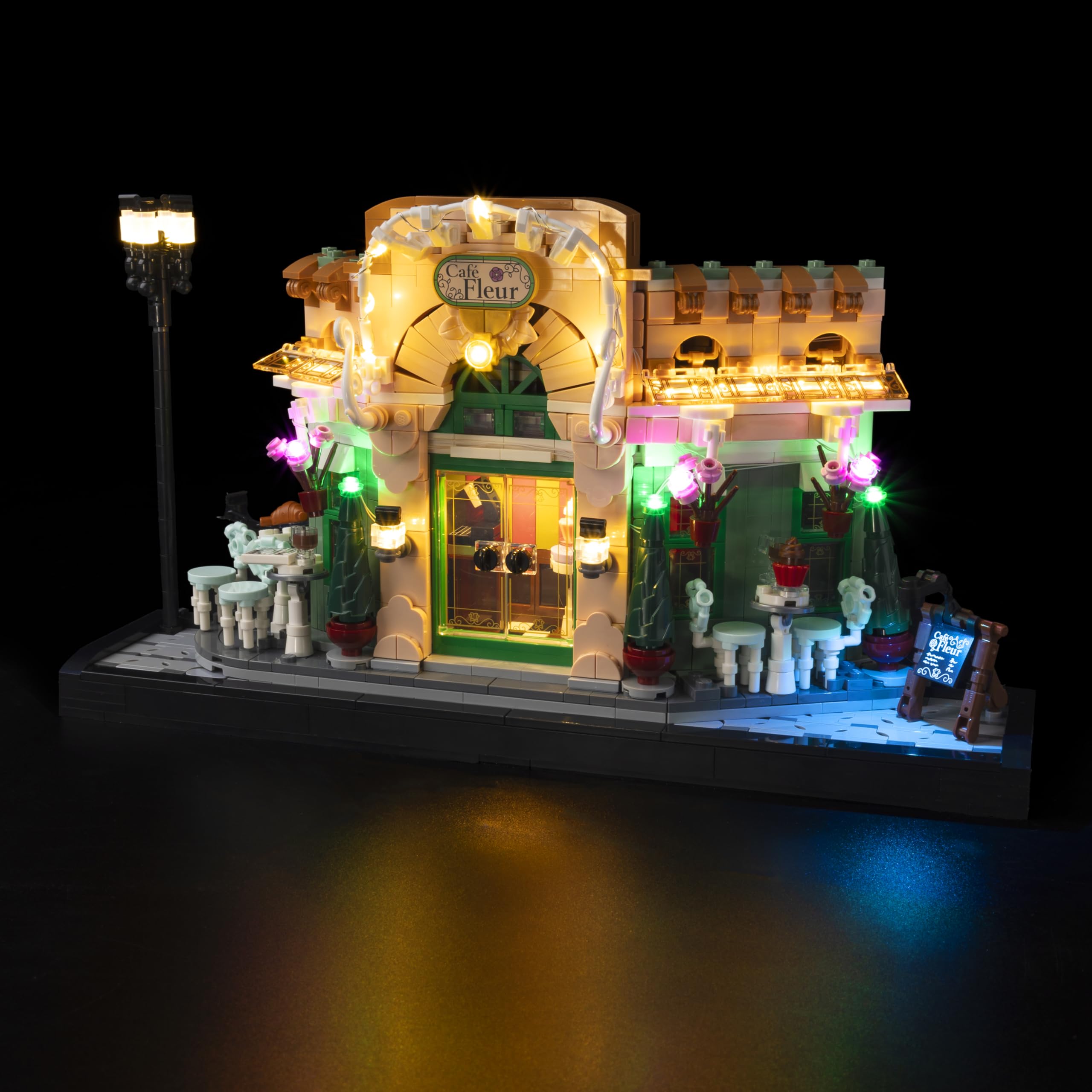 Kyglaring LED Light Kit Compatible with Lego French Cafe 10362 Building Blocks, Upgraded Lighting Accessories for Lego 10362 Model Set, Lights Only,