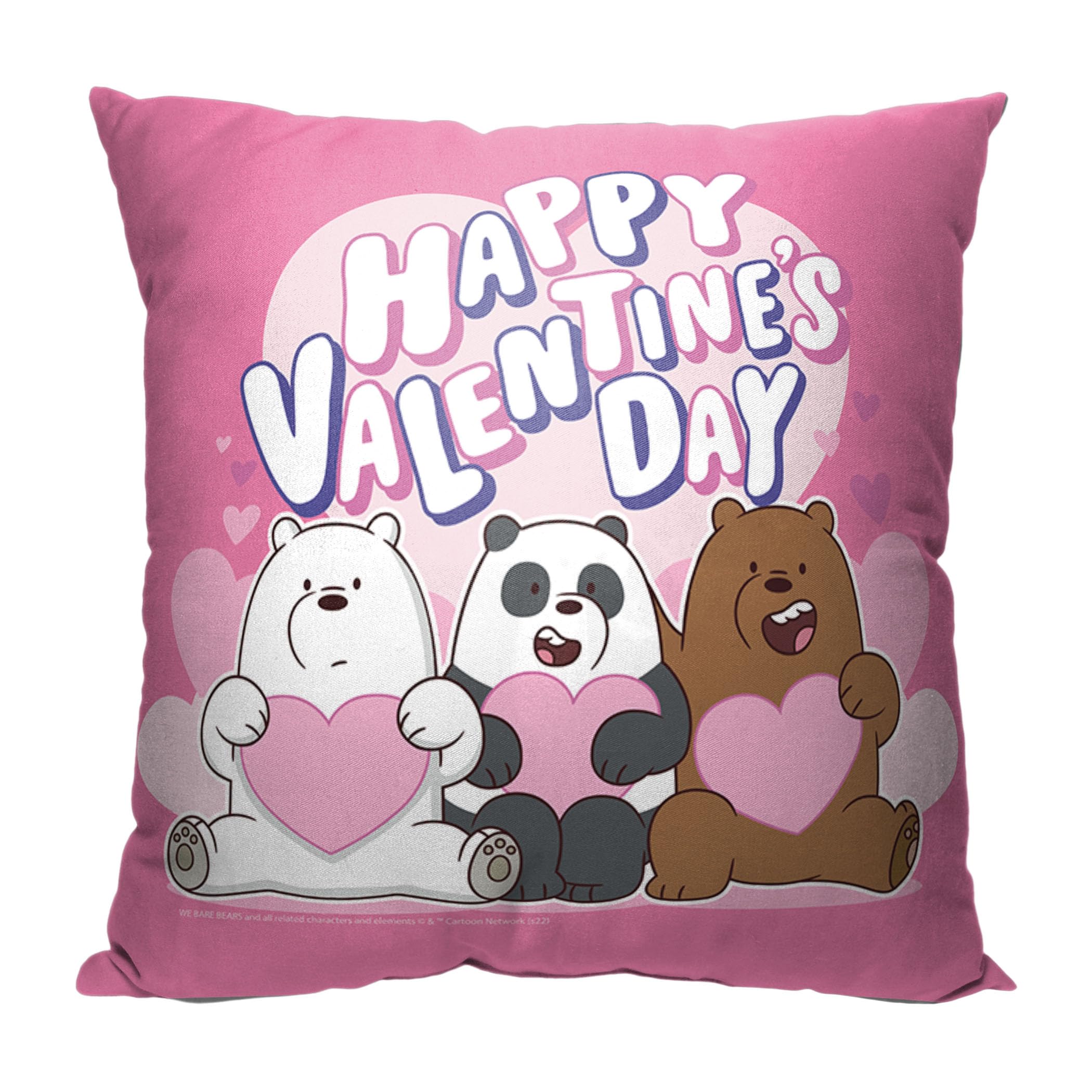 NORTHWEST Cartoon Network - We Bare Bears Pillow 18 x 18 Beary Loveable