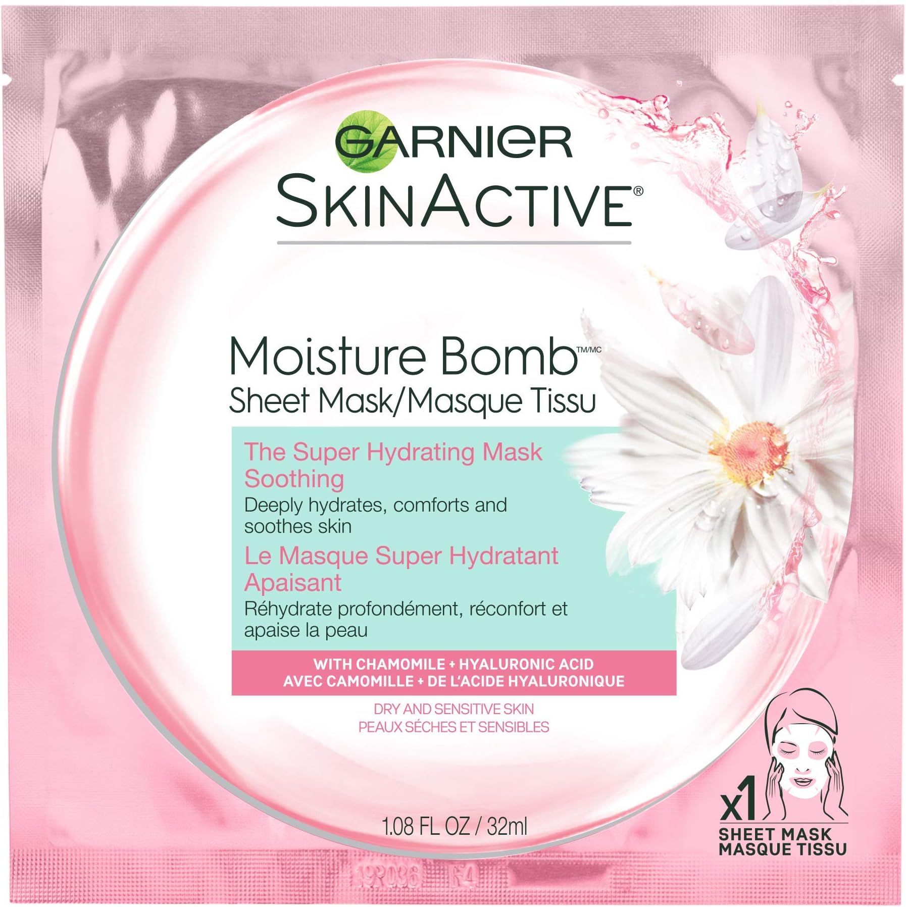 SkinActive Moisture Bomb The Super Hydrating Smoothing Mask, 1.08 F