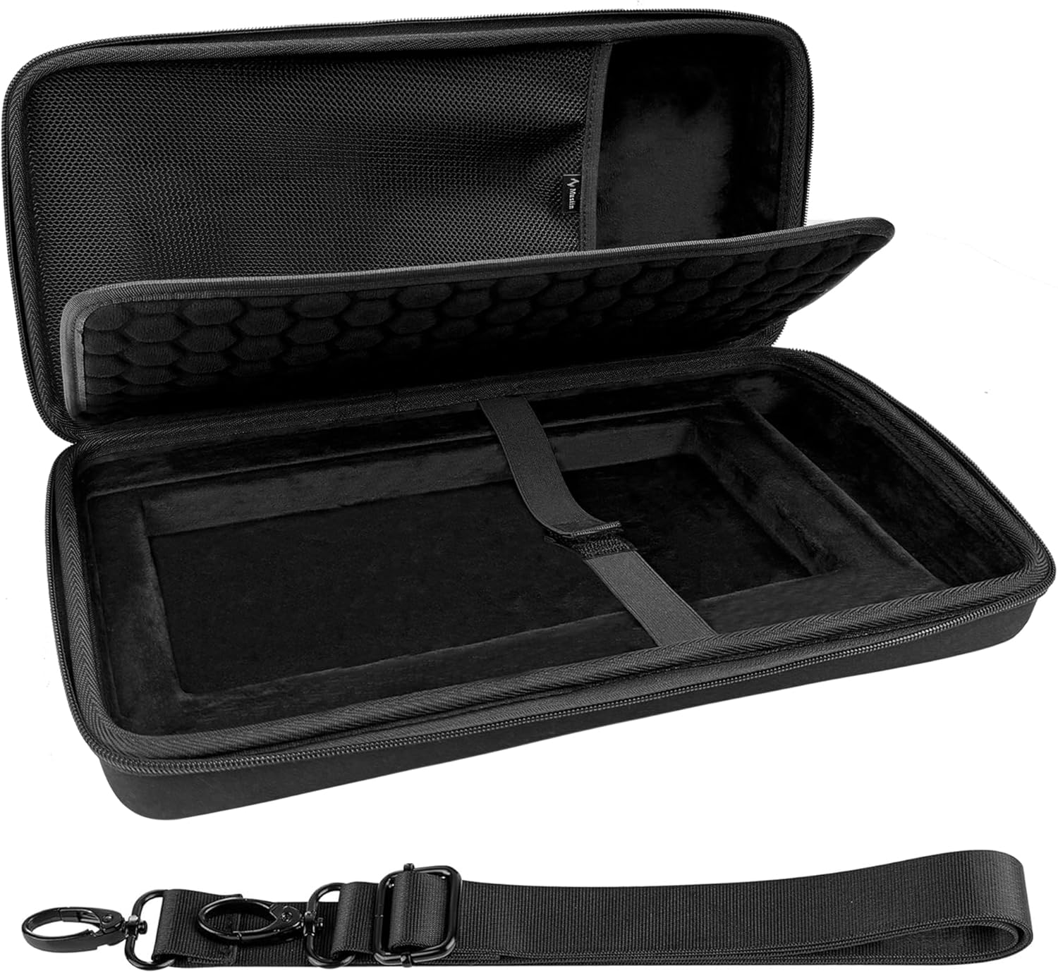 Musiin Premium DJ Controller Case Compatible with NI TRAKTOR X1 MK3,F1,Z1 Smooth Double Zippers, Soft Mesh Pocket, Hard Shell Carrying Case with Strap Ideal for Studio Storage and Outdoor Performance