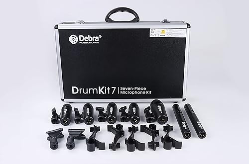 Miniatura 10 de D Debra DK7 Pro - Kit de micrófono de batería con cable de 7 piezas para tocar y grabar bateristas, incluye micrófonos, clip de micrófono con