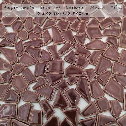 Vista 97 de Azulejos de mosaico de cerámica de 7.05 oz para manualidades, azulejos de mosaico de porcelana de 0.2 x 0.8 pulgadas para decoración del hogar