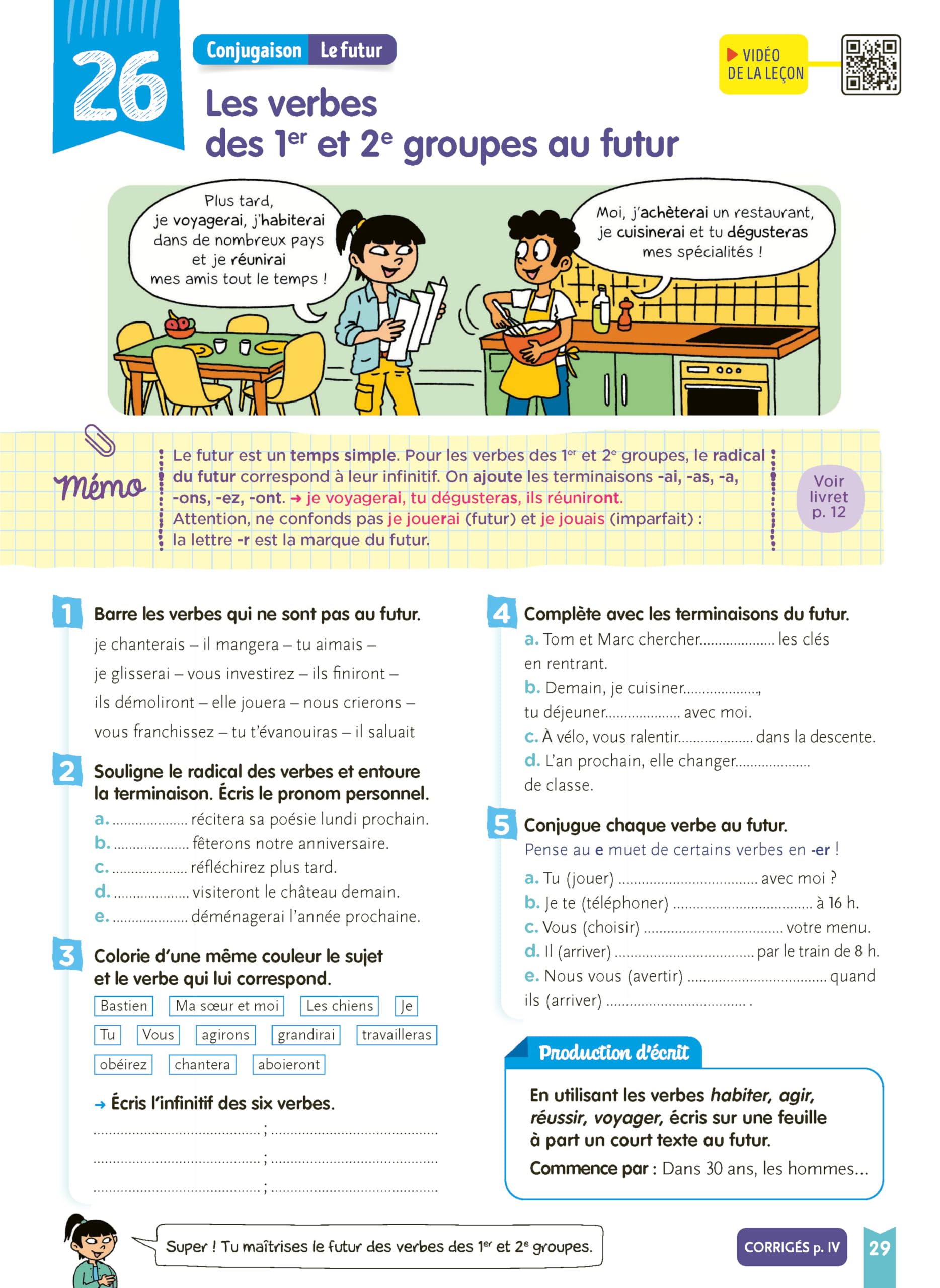 Je Comprends Tout - Français CM1 - 300 exercices progressifs : Grammaire, Conjugaison, Orthographe, Vocabulaire - Leçons en BD et vidéos + Corrigés détachables