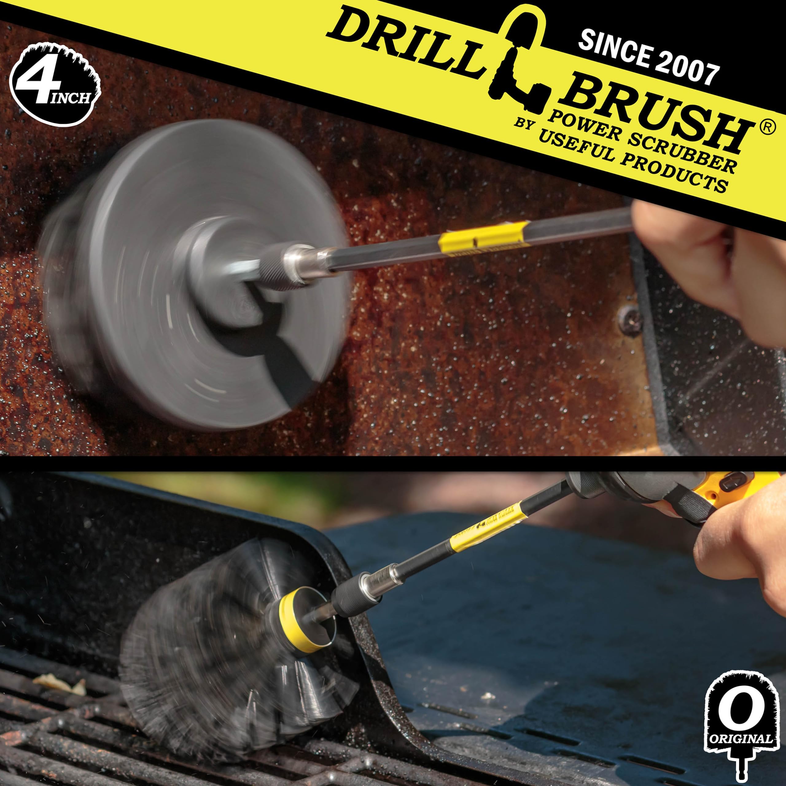 Suministros de limpieza para parrilla y ahumador, cepillo de nailon para taladro con extensión, limpiador eléctrico giratorio para limpieza doméstica, herramientas de limpieza industrial, alternativa 2