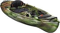 Pelican Basscreek 100XP Angler 10ft Sit-on-Top Fishing Kayak - Lightweight 50lb Stable Hull for Solo Anglers