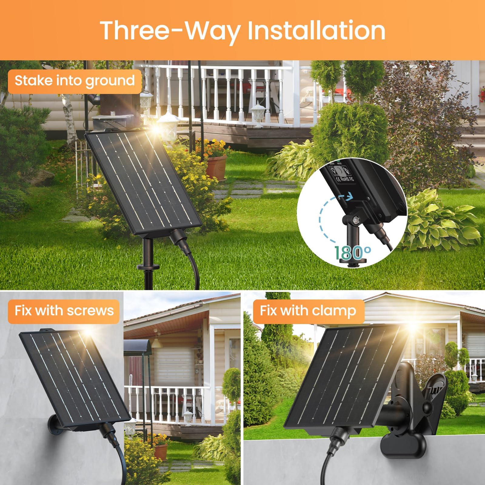 GlobaLink 15+2 LED 16M Catena Luminosa Esterno con Telecomando Dimmerabile, IP65 Cavo Solare per Esterni, Metodo di ricarica USB/Solar, 4 Modalità, di Luce LED per Giardino, Balcone, Terrazza