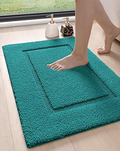Miniatura 16 de DEXI Alfombras de Baño de 36 x 24 pulgadas, lavables antideslizantes para suelo de ducha, tapete de baño absorbente de secado rápido con respaldo de