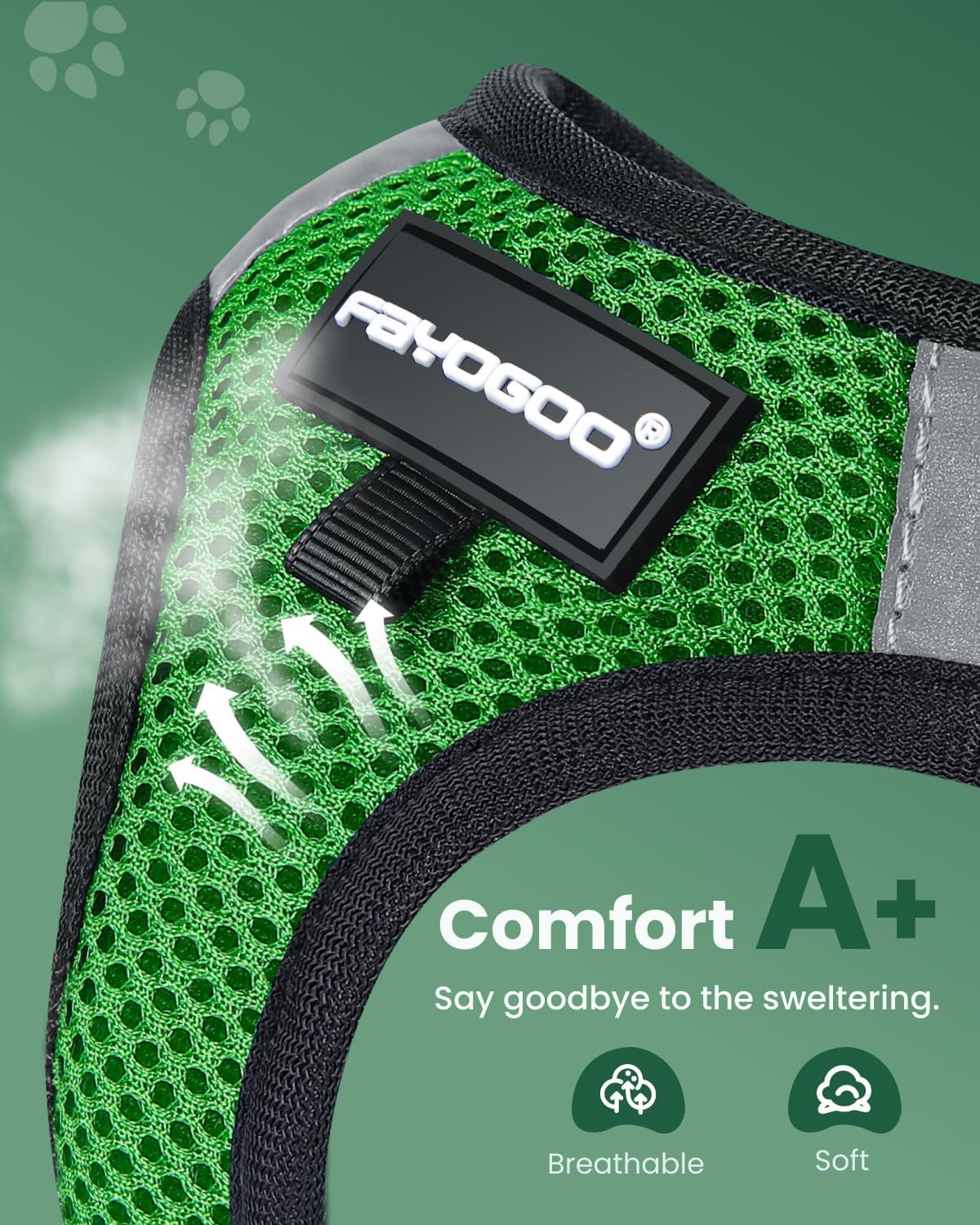 FAYOGOO Cat Harness and Leash Set, Escape-Proof Step-in Vest for Walking image 2