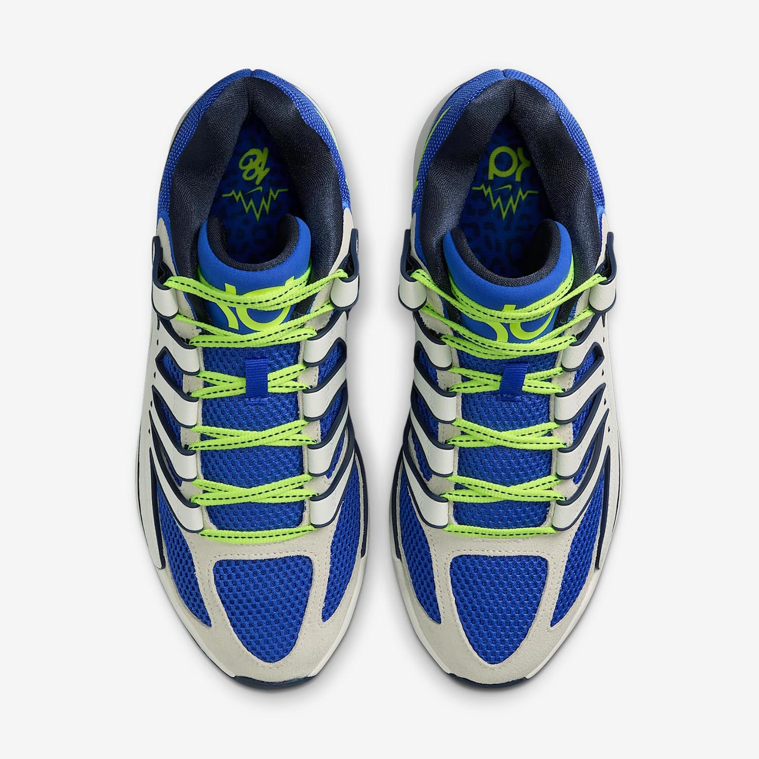 Nike KD18 Smart City Basketball Shoes (Hyper Royal/Sail/Neon Yellow) Size 10.5