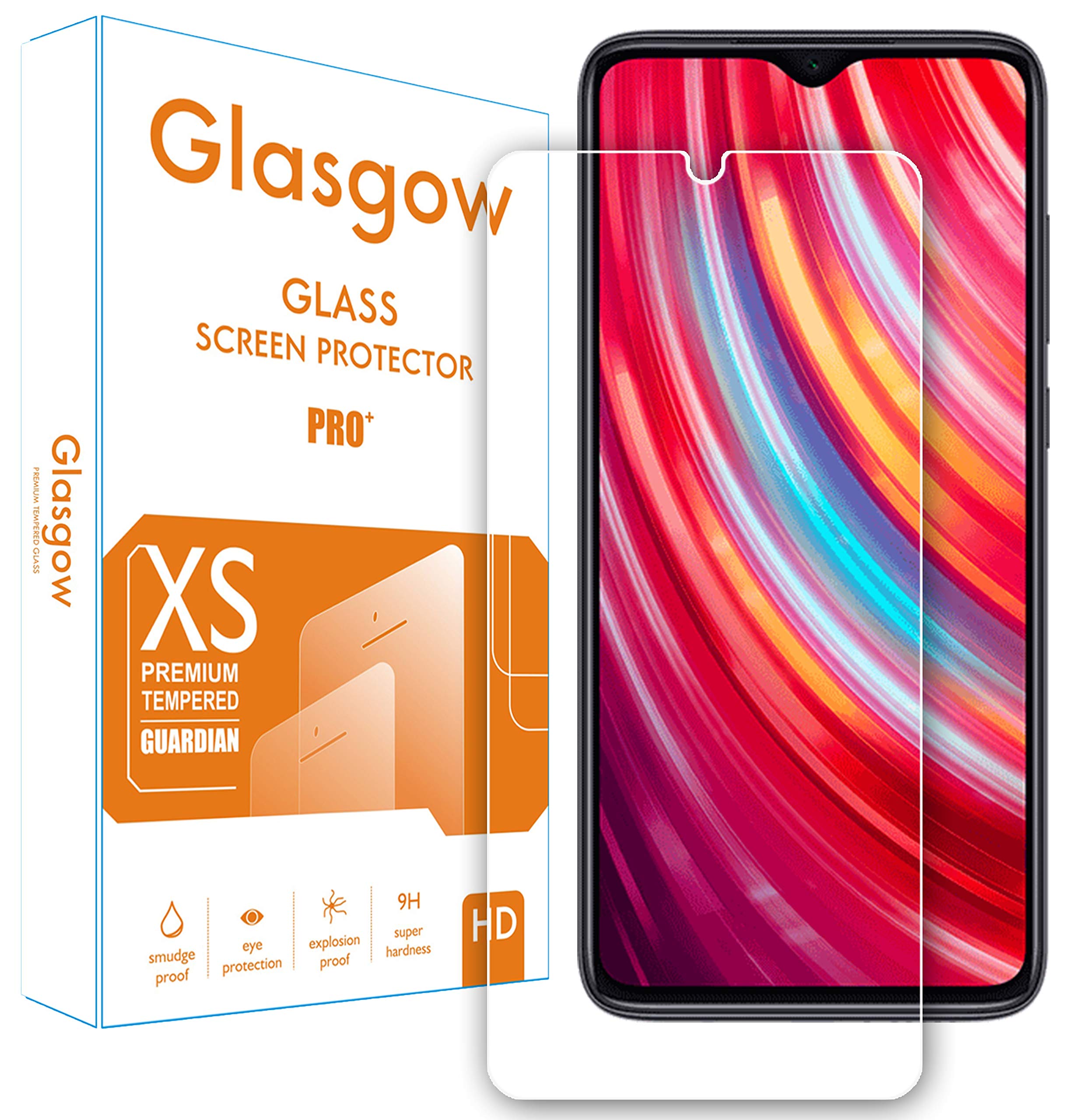 Glasgow Screen Protector For Mi Redmi Note 8 Pro (Transparent) Full screen coverage (B07Y24PQ62) Amazon Price History, Amazon Price Tracker