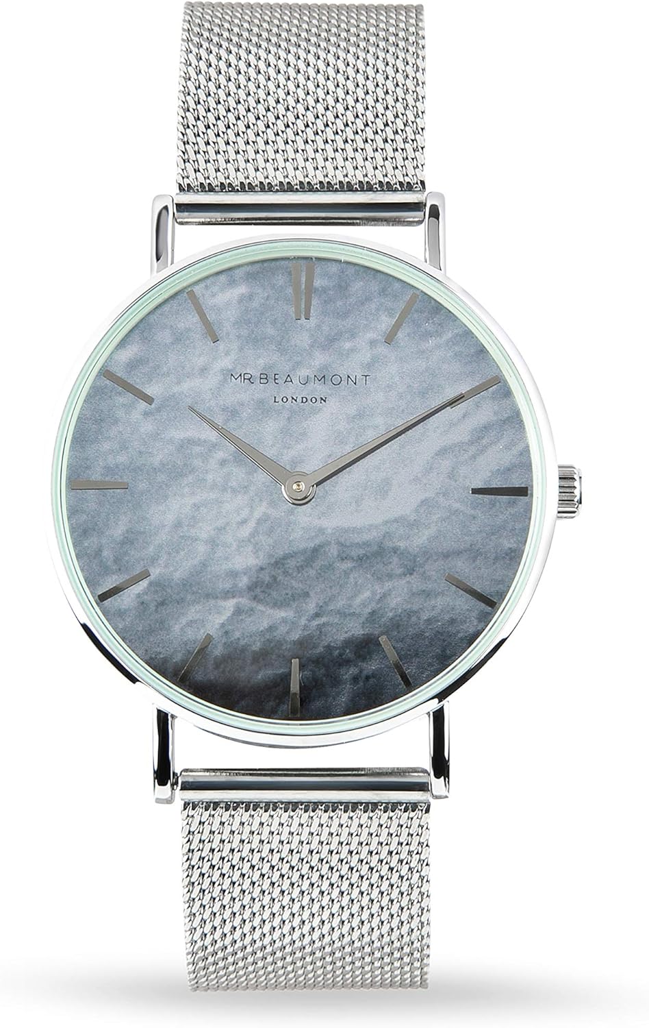 Elie Beaumont Men's Analogue Japanese Quartz Watch with Stainless Steel Strap MB1805.3, Carbon Silver