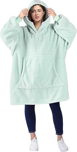 Catalonia - Sudadera con capucha de gran tamaño con cremallera, suéter gigante de oveja sintética. Bolsillo frontal grande, acogedora, cálida,