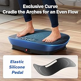 MERACH Vibration Plate Exercise Machine, Curved Vibration Plate for Lymphatic Drainage Weight Loss, Vibrating Plate with Real-Time Calorie Tracking on LED Display, Workout Equipment for Home Women Men
