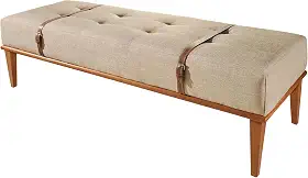 Recamier Em Linho Yarin Agarb Decor Cor:Linho Bege Claro