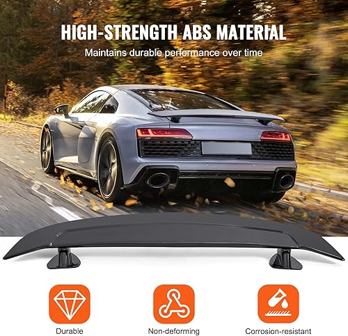 Miniatura 3 de VEVOR GT Wing - Alerón universal de 46.3 pulgadas, compatible con la mayoría de sedanes y cupés, material ABS de alta resistencia, alerón trasero