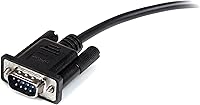 Vista 4 de StarTech.com Cable serial DB9 RS232 de 9.8 ft, recto, negro y cable de módem nulo serie RS232 de 10 pies - Cable de módem nulo - DB-9 (F) a DB-9 (F)