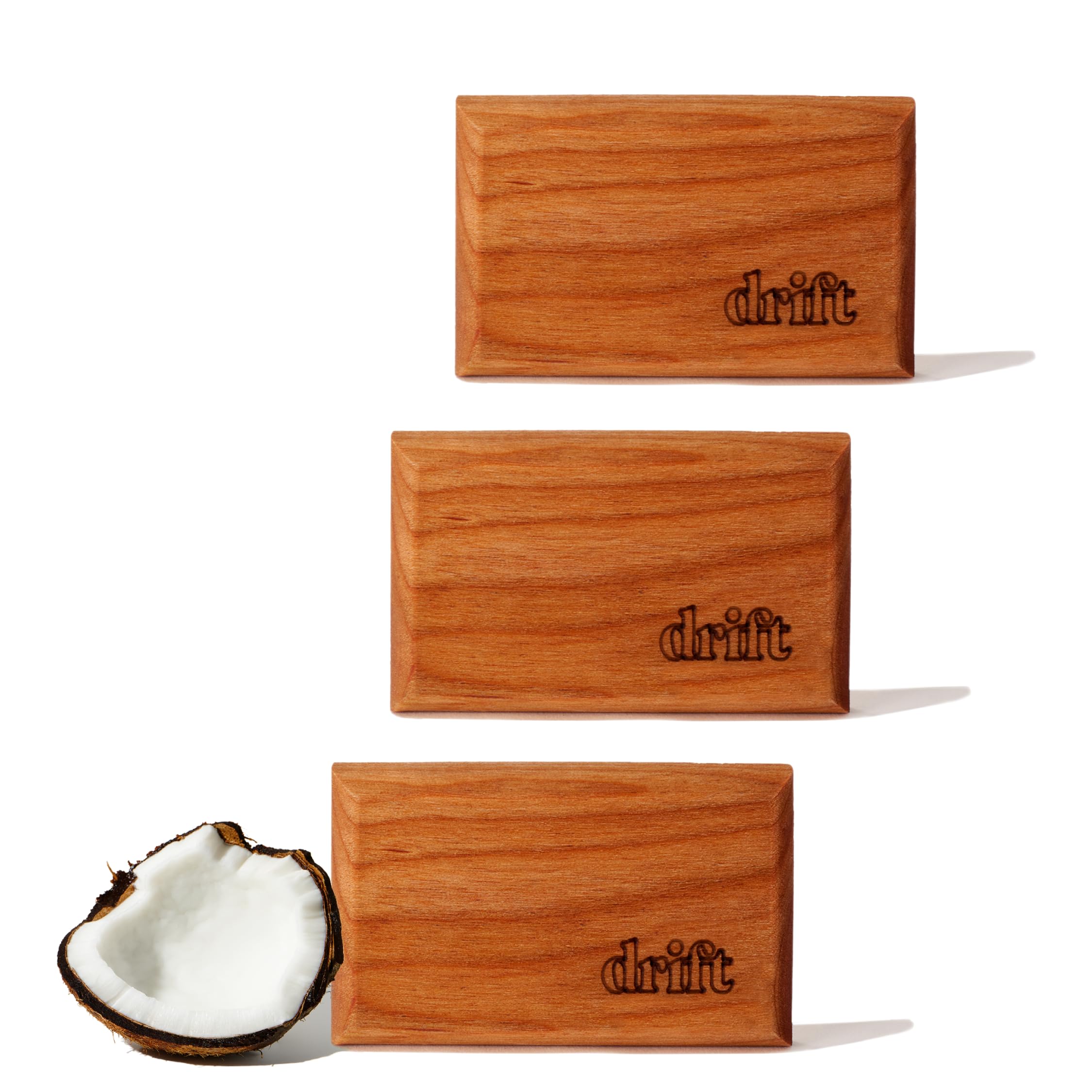 Drift Car Air Freshener - The Original Wood Air Freshener - Car Odor Eliminator - Long Lasting Scent - Metal Clip - Essential Oils - Clean Ingredients - Cabana Scent 3 Pack Refill - NO CLIP INCLUDED