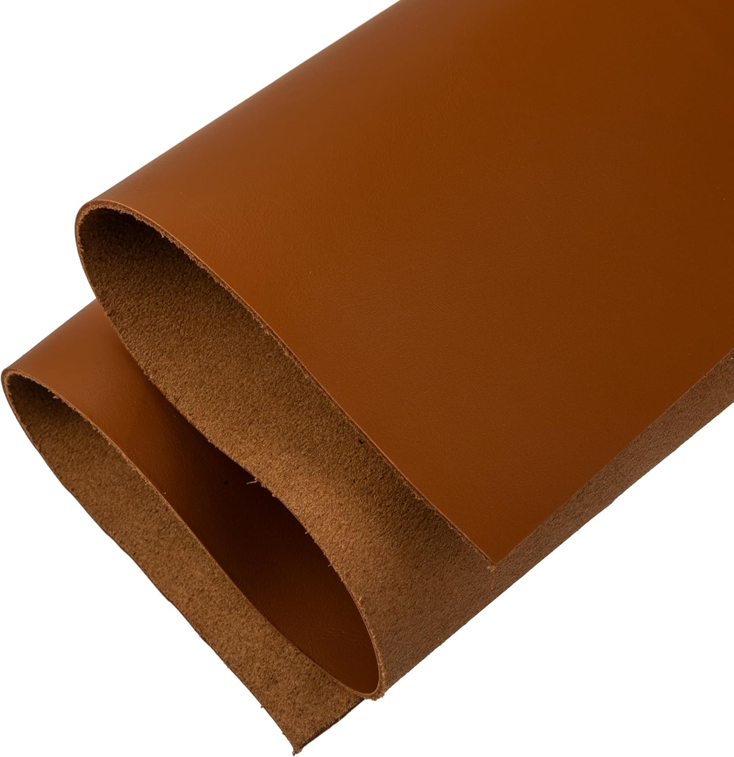 Shkira 12''X24'' Tooling Leather Square - 2.0MM Brown Sheets for Crafts - Leather for Halloween Crafts Tooling Sewing Hobby - Thick Cowhide Pieces - Fabric for Crafting