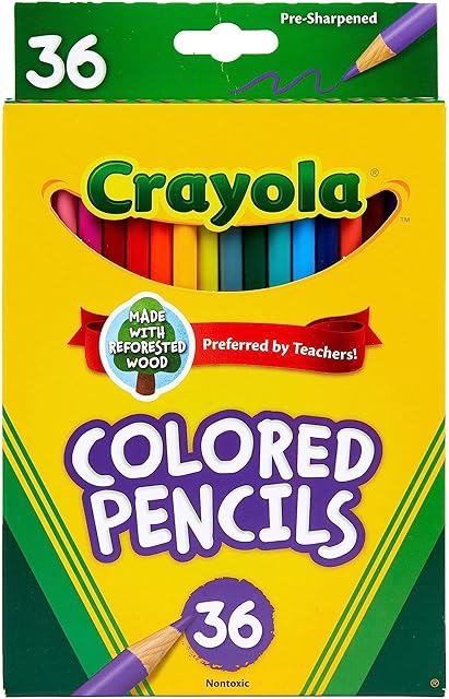 Crayola Colored Pencils (36ct), Kids Pencil Set, Back to School Supplies, Assorted Colors, Great for Classrooms, Nontoxic, Ages 3+