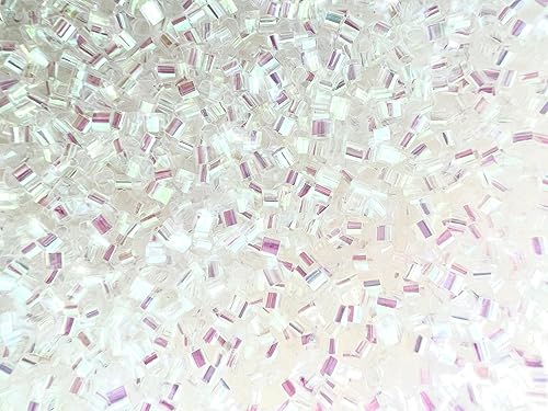 Miniatura 4 de Cuentas de bingsu transparentes iridiscentes de 1.76 oz de slime crujiente, cuentas de tubo de paja suaves y ligeras para ASMR, manualidades, dijes