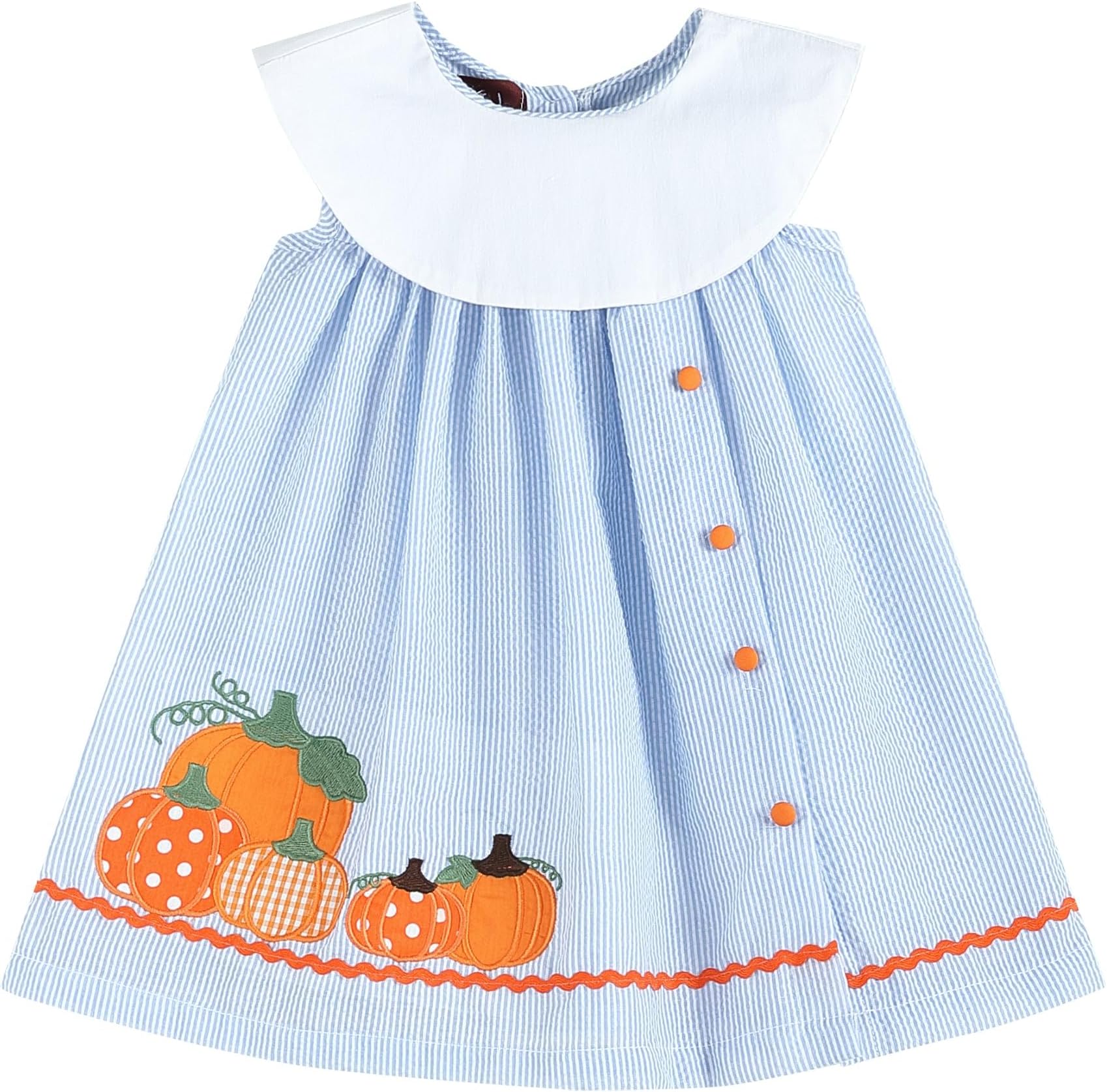 Lil cactusBaby and Girls Pumpkin Thanksgiving Dress