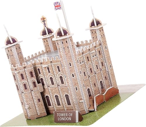 Miniatura 9 de ibasenice 1 juego de rompecabezas de la torre de Londres rompecabezas educativos 3D para rompecabezas de papel, rompecabezas arquitectónico, kits de
