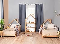 Vista 2 de BUSYWOOD Montessori Bed for Toddlers, Kids Beds, Toddler Beds, Twin Bedframe for Kids, Full size Bed for Toddler, Queen Bed, King Toddler Bed Frame