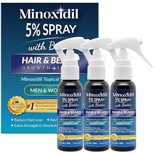 5% de minoxidil para hombres y mujeres en aerosol para el crecimiento del cabello (6.1 fl oz)