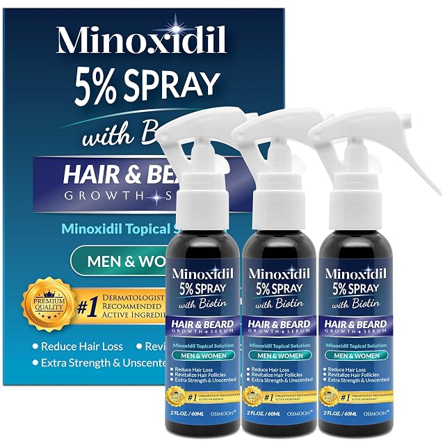 5 Minoxidil for Men Hair Growth Spray for Men and Women 180ml