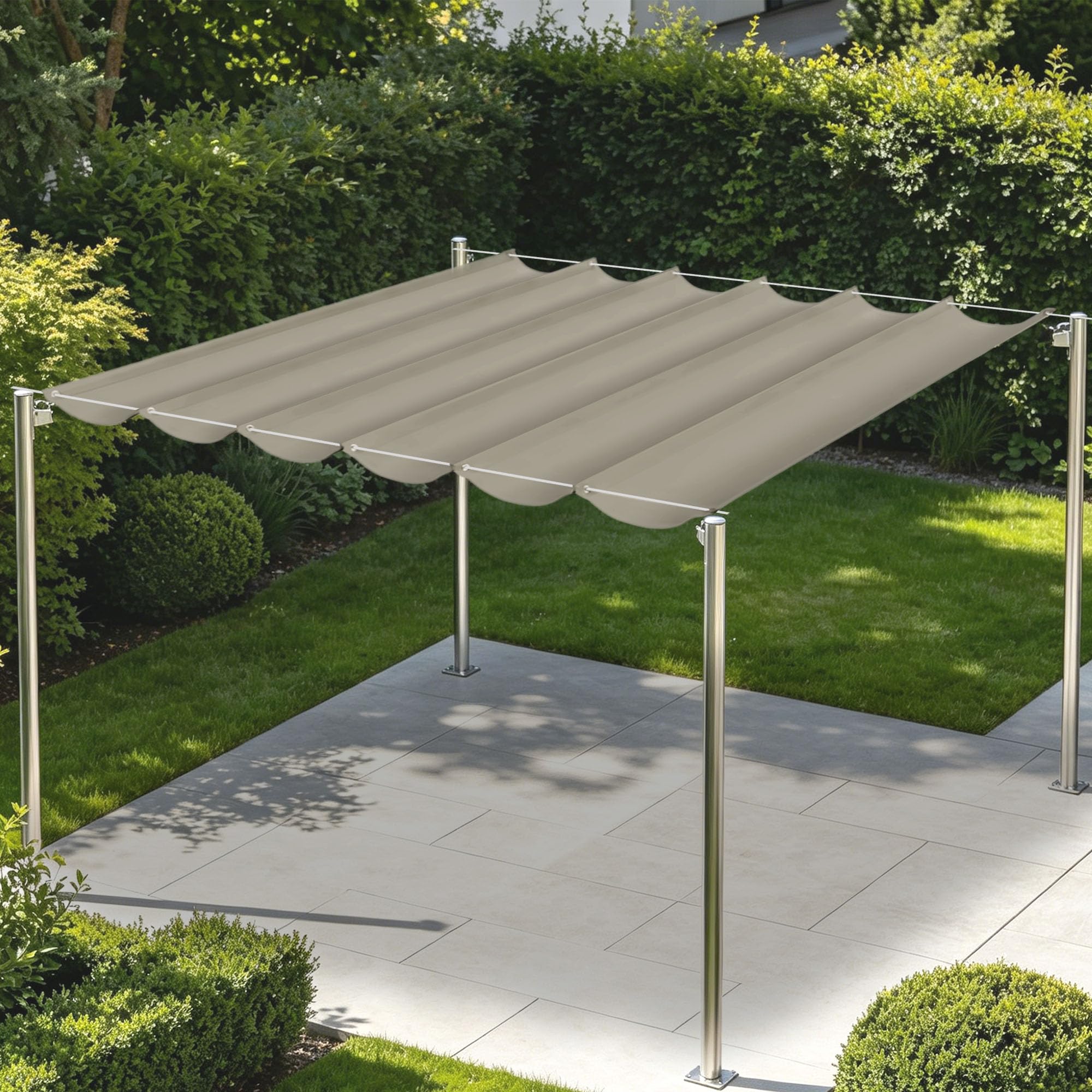 Toile d'ombrage rétractable contre la chaleur et la pluie 350x320 cm