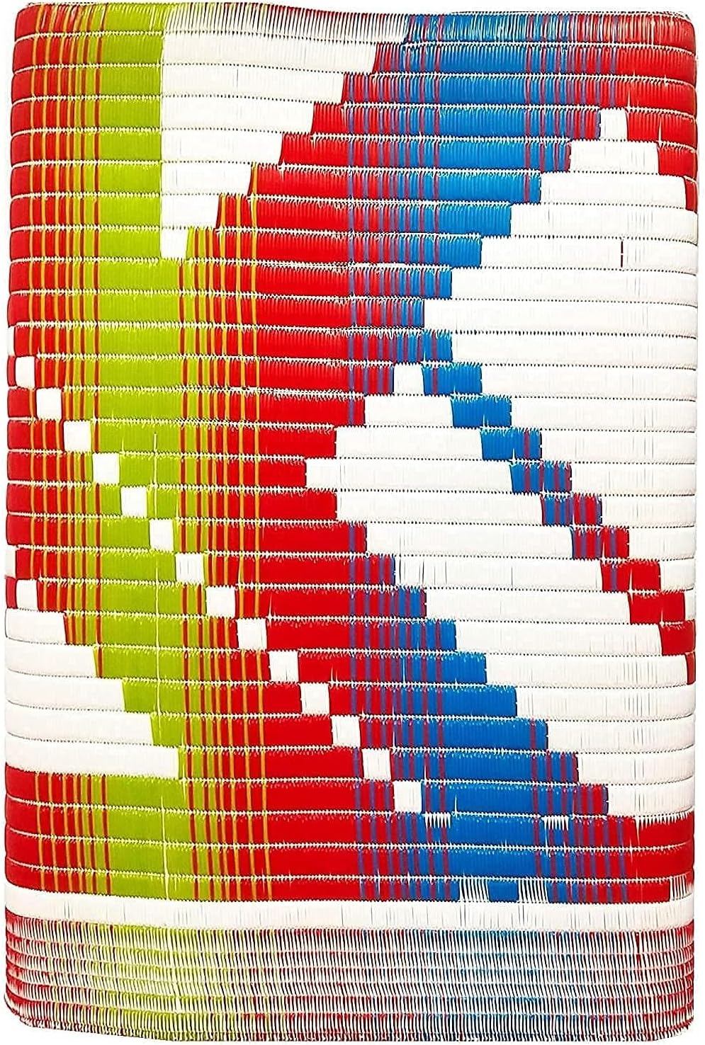 Glamocracy Move On Plastic Geometric Mat - 6X9 Ft (Multicolor)