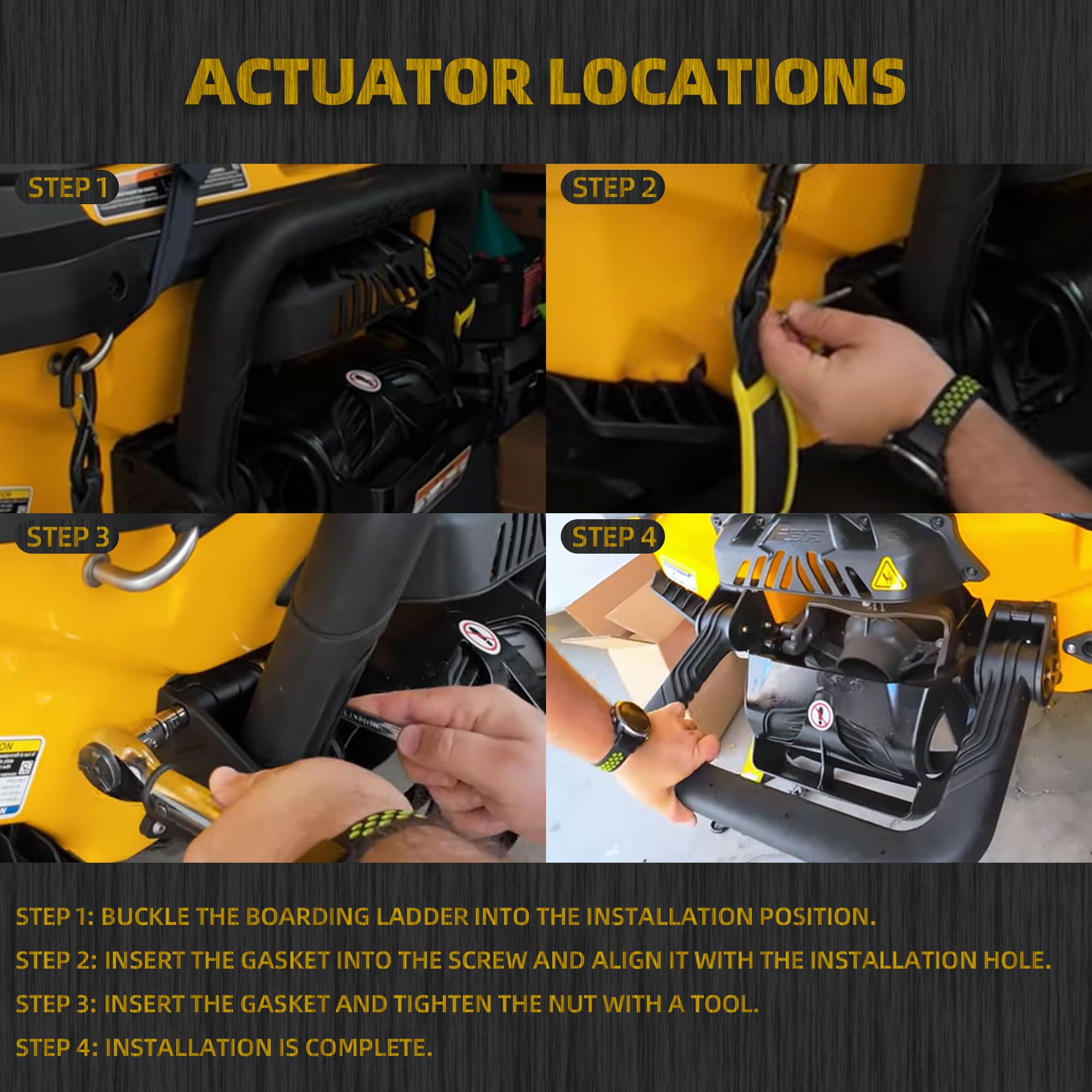 Dasbecan Échelle rétractable à ressort pour jet ski compatible avec SeaDoo RXP-X GTI GTR RXT GTX 295100747 295100869